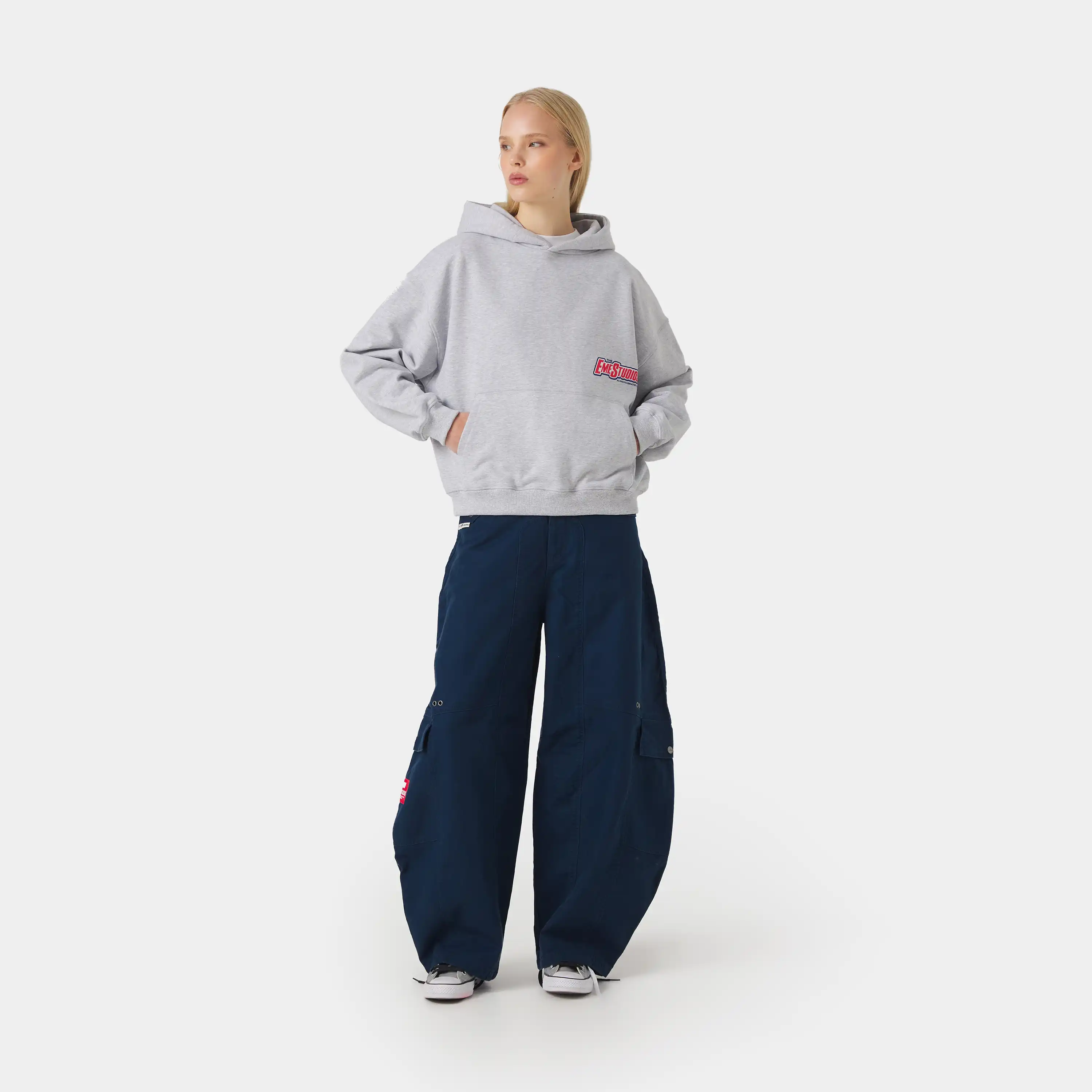 Shining Grey Oversized Hoodie