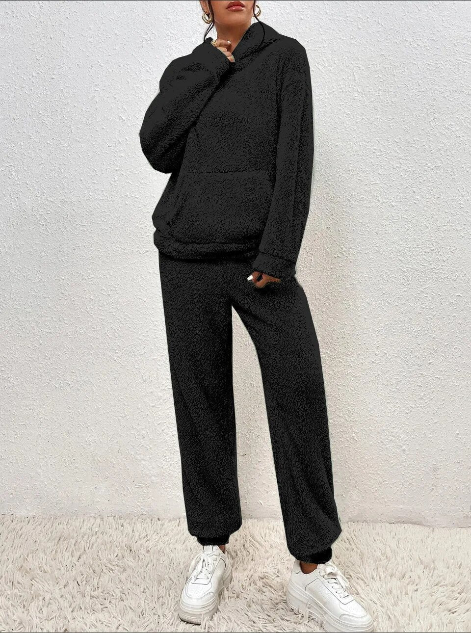 Ensemble de survêtement tricoté deux pièces pour femme