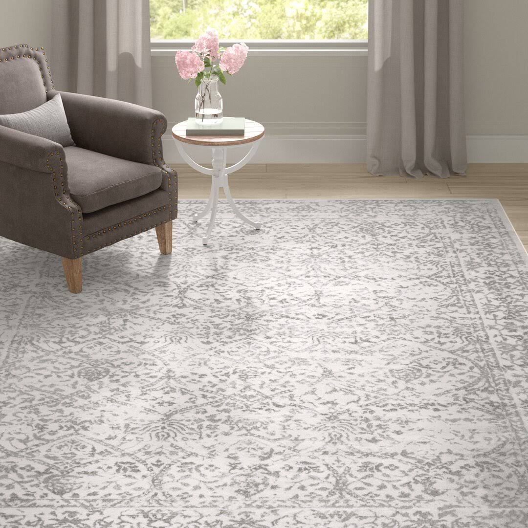 DeSoto Oriental Gray/Ivory Area Rug Laurel Foundry Modern Farmhouse Rug Size: Rectangle 6'7