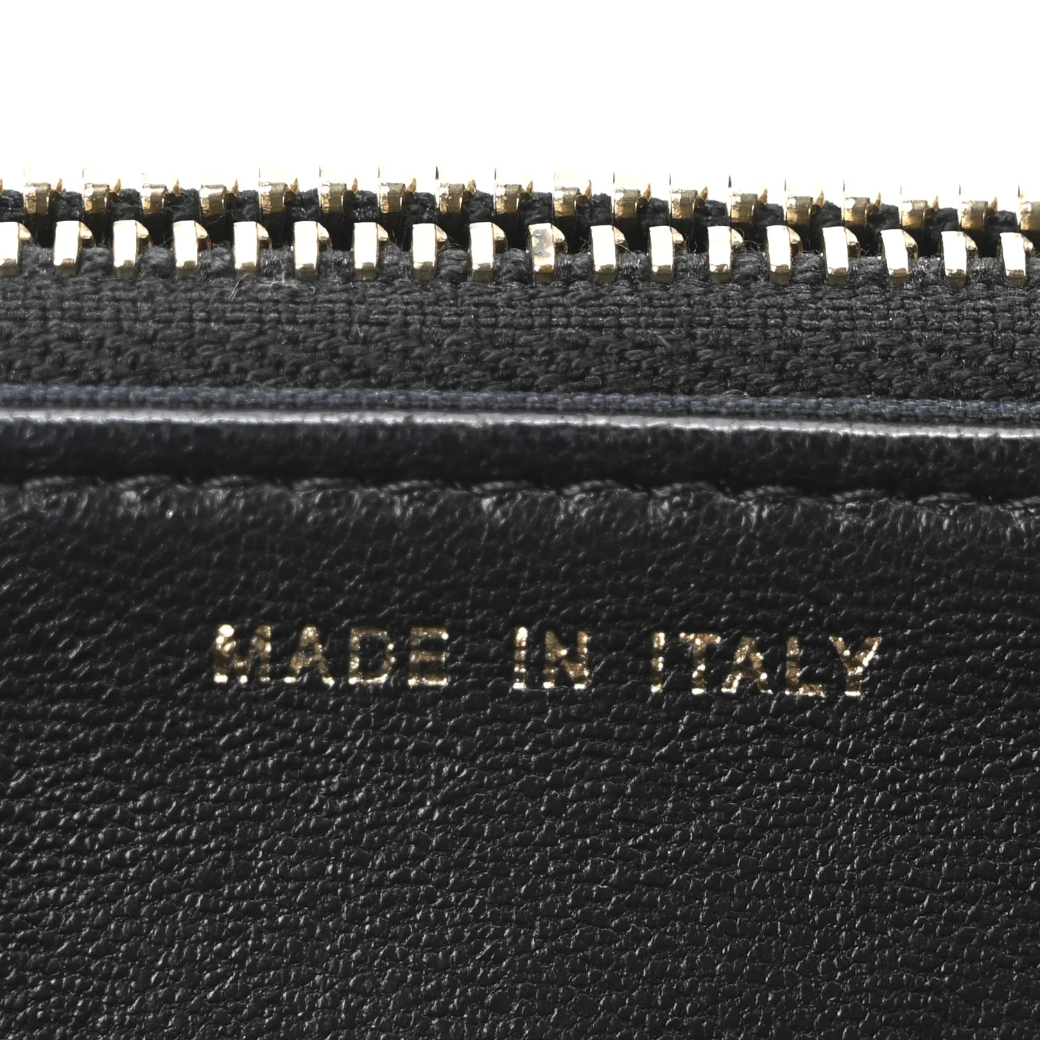 Lambskin Quilted Golden Class Wallet on Chain WOC Black