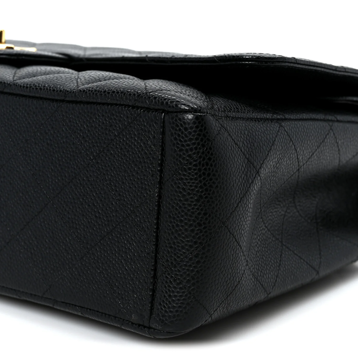Caviar Quilted Maxi Double Flap Black
