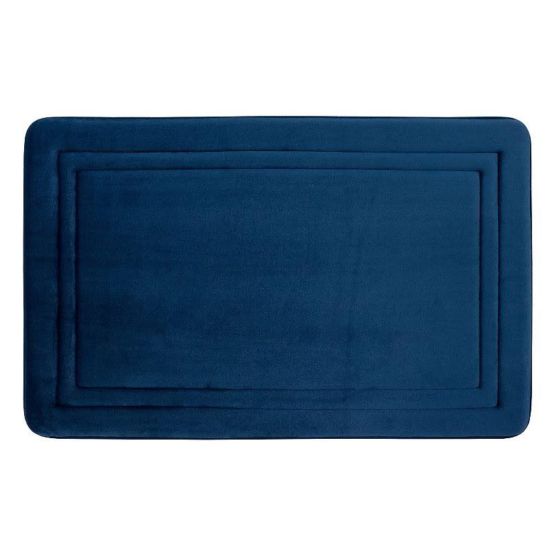 The Big One Border Memory Foam Bath Rug - Navy - 17x24
