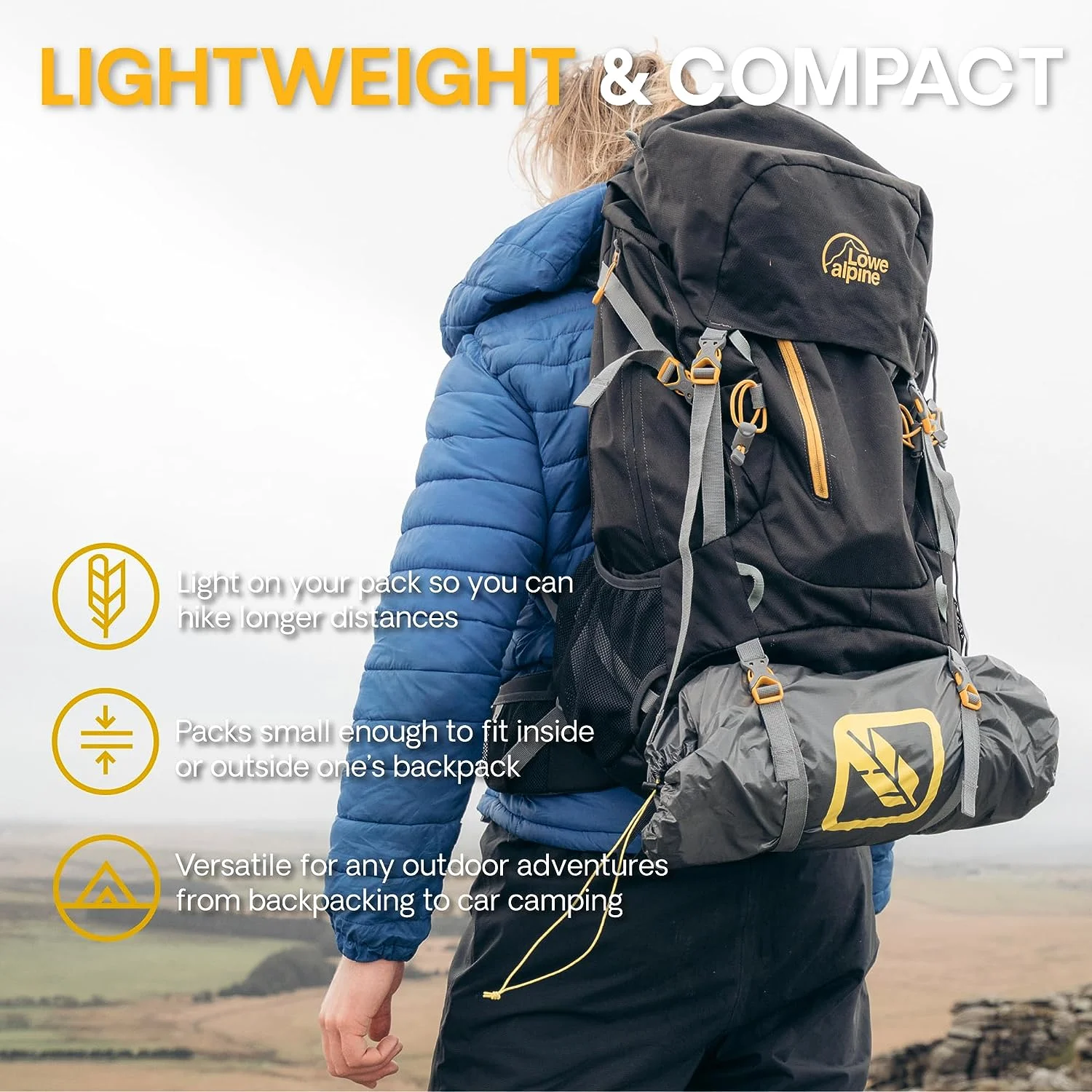 Featherstone Backpacking Tent Lightweight for 3 - Season Outdoor Camping, Hiking, and Biking - Includes Footprint & Mesh Gear Loft - Freestanding Tents with Ultralight Fly - Footprint Capability