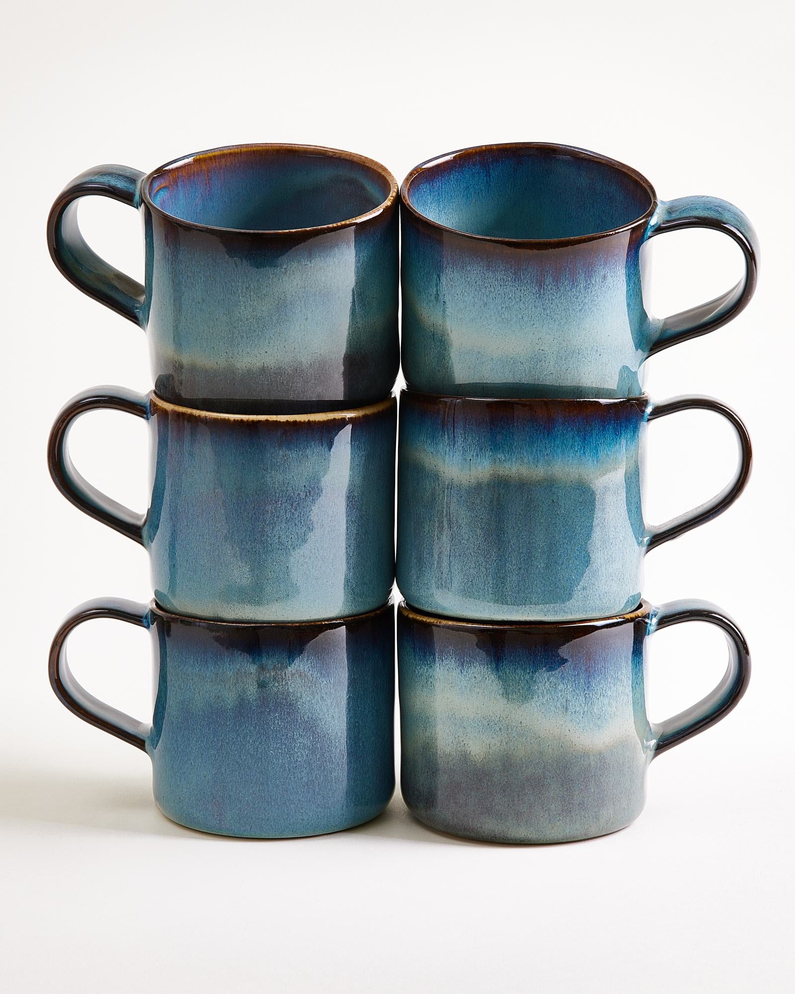 MADEIRA - LARGE MUG NÓDOA GREEN-BLUE SET OF 6
