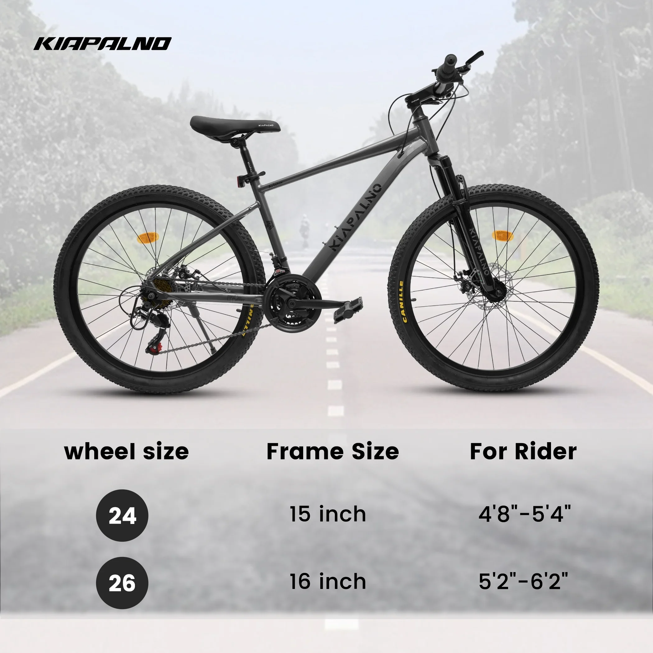 24 Inch Mountain Bike, 21 Speed Mountain Bicycle with Aluminium Alloy Frame, Dual Disc Brakes and Front Suspension, Men Commuting City Bike for Teenagers Adult, Quick Release Front Wheel, Black