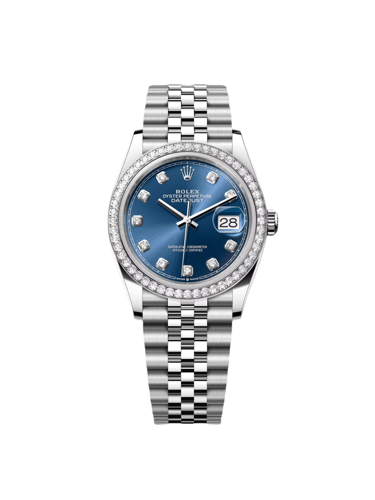 【Super Clone】RLX  Datejust 36mm 126284 Bright Blue Dial Jubilee Bracelet