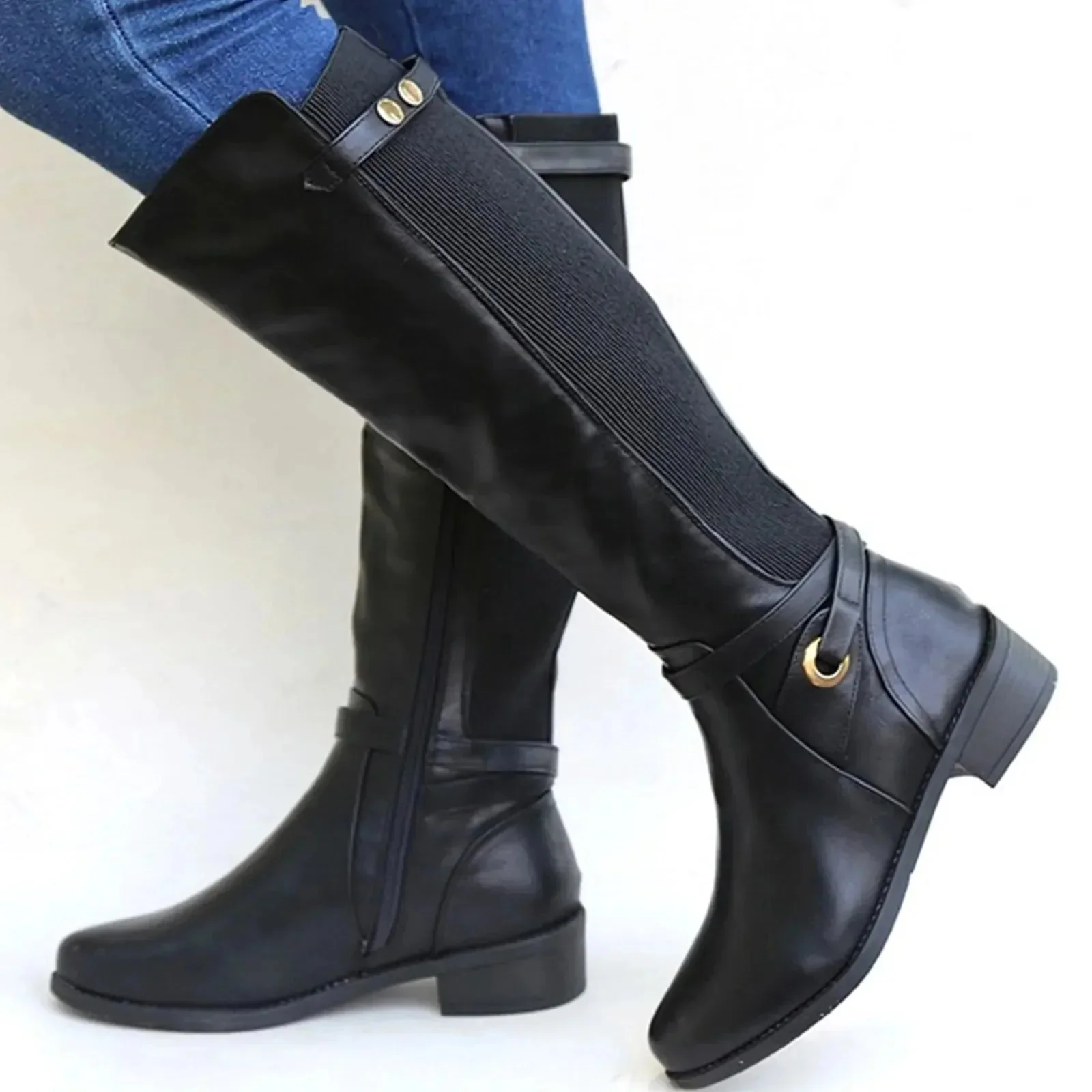 Étienne | Bottes en cuir à talon épais