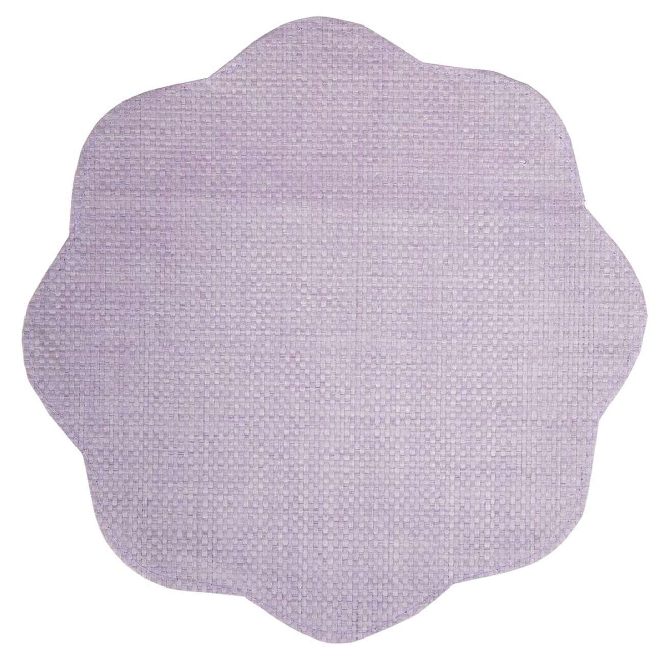 Set de table forme fleur papier tissé pastel uni Ø38cm (3 modèles)