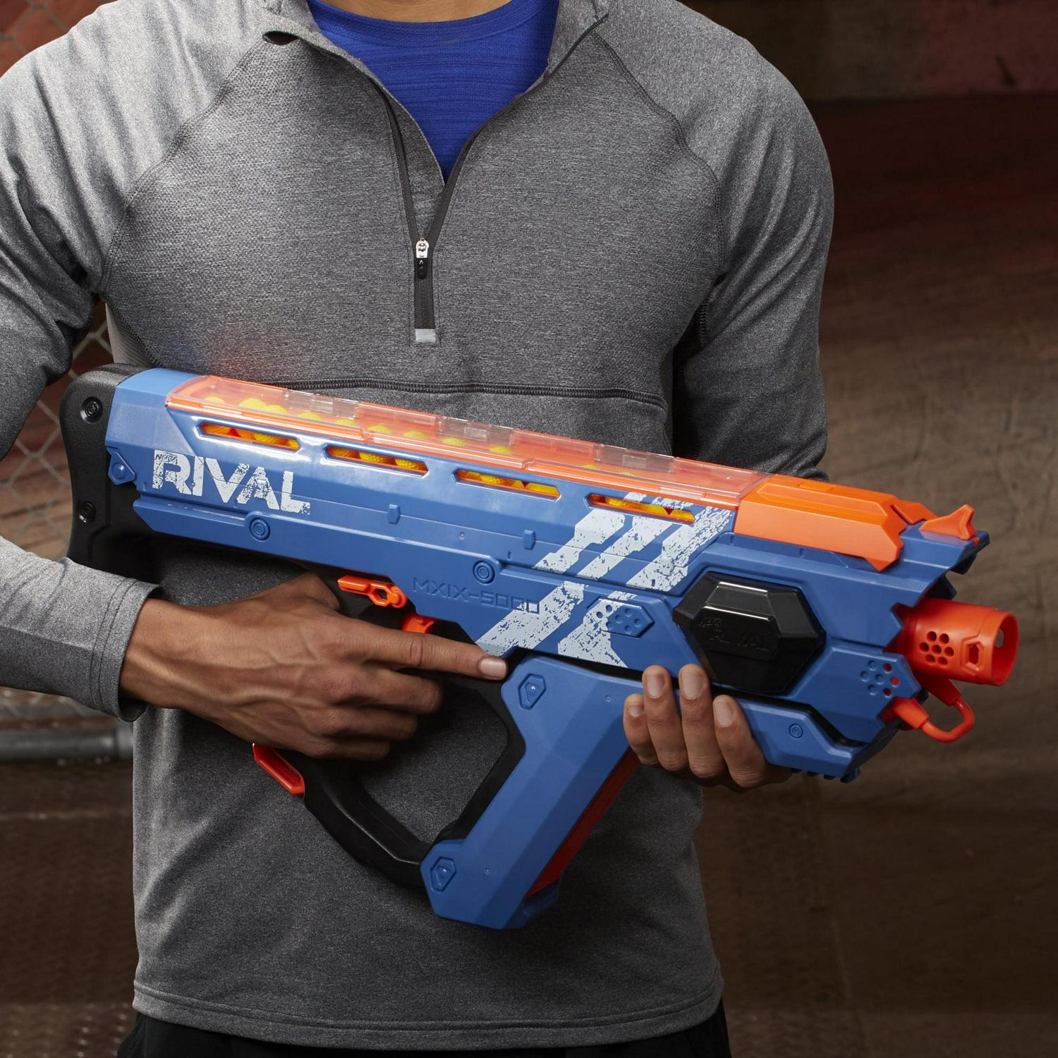 Rival Perses MXIX 5000 Team Blue Motorized Kids Toy Blaster with 50 Ball Dart Rounds for Ages 14 and Up Image 3