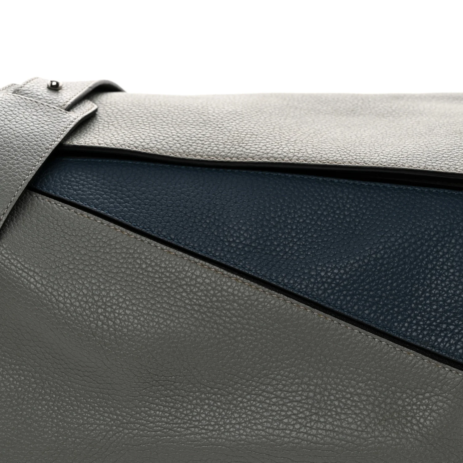Calfskin Puzzle Bag XL Grey Blue