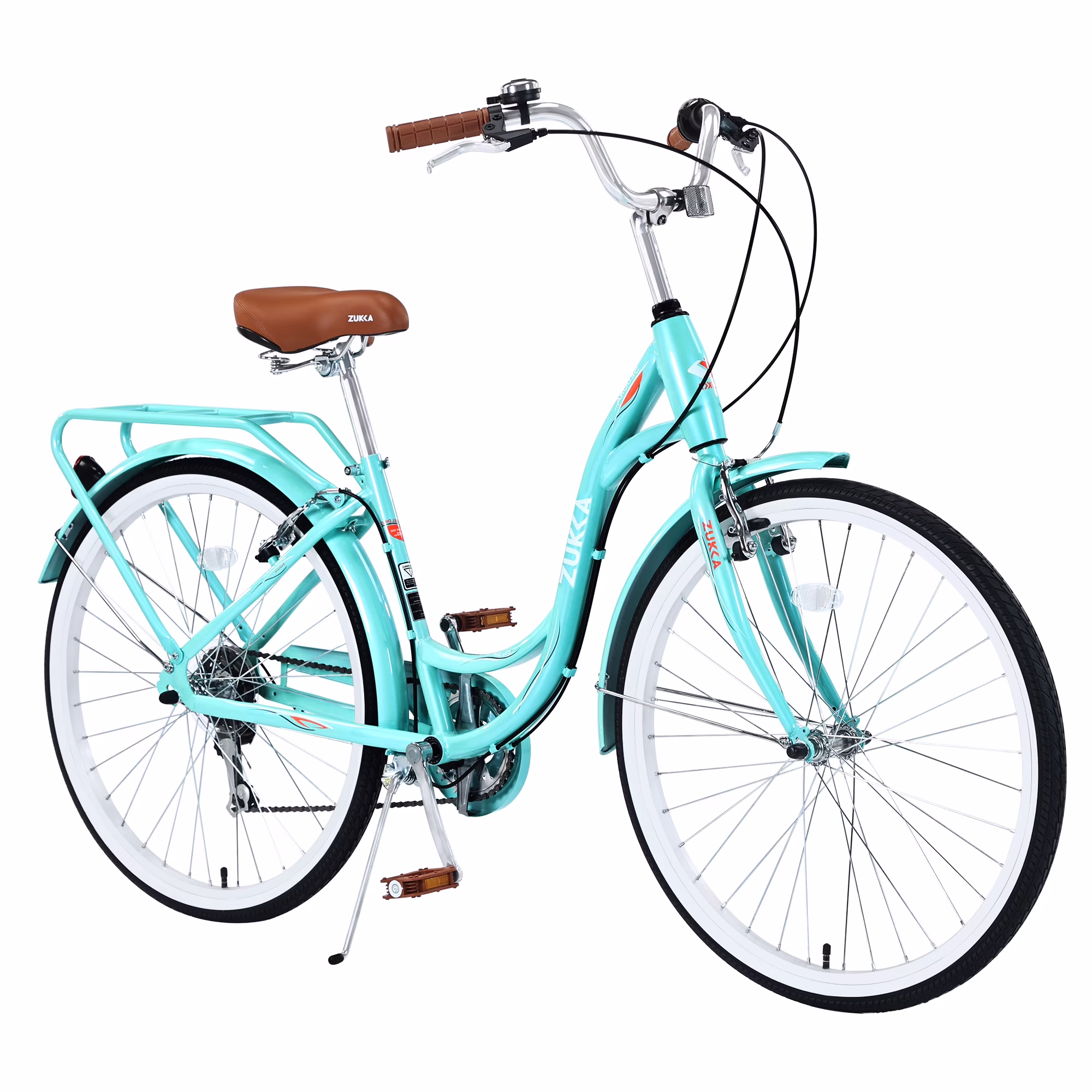 26" Cruiser Bike, 7 Speed Bicycle Hybrid Bikes for Women Girls Ladies, Arctic(Arctic)