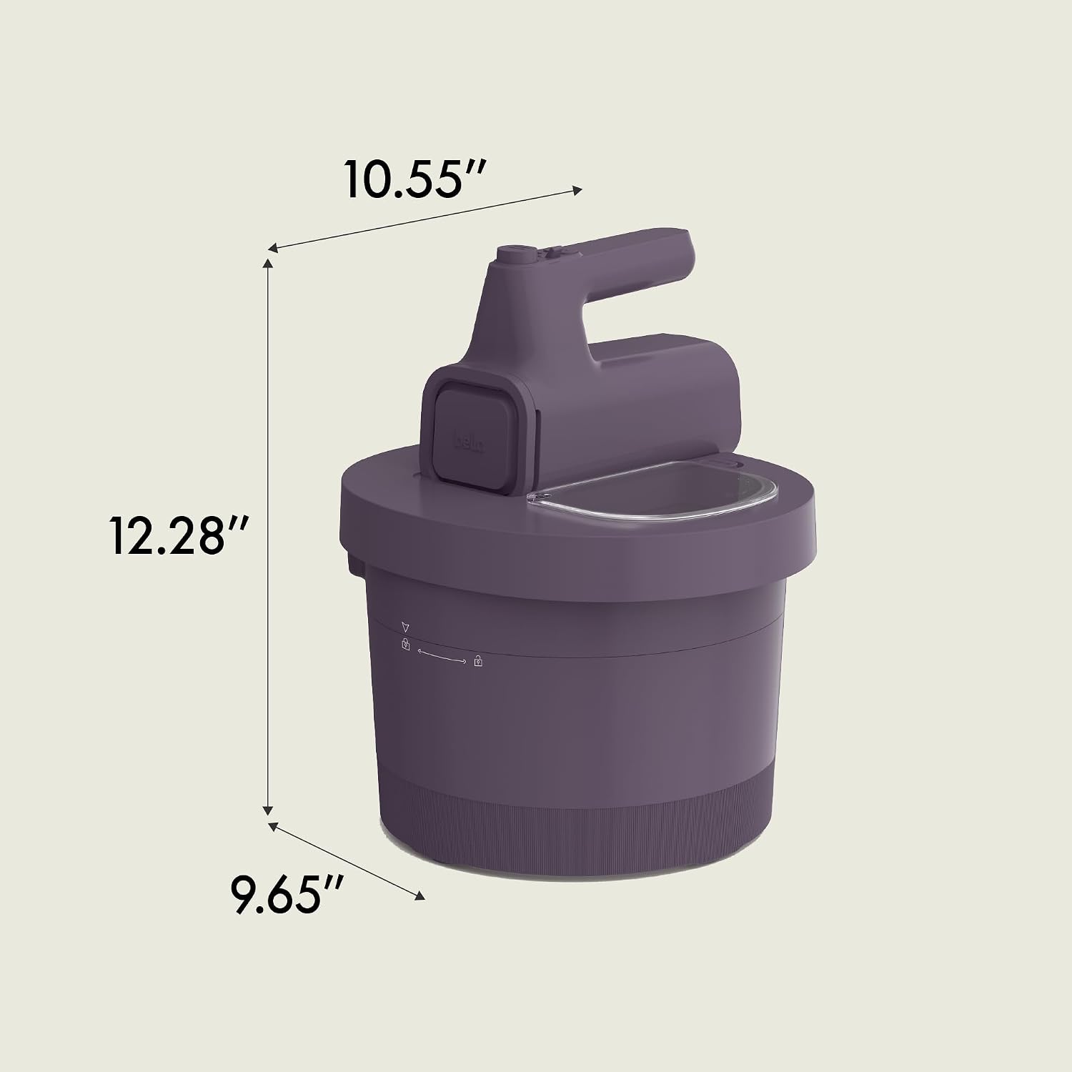 bella 3.5 Qt Hand & Stand Mixer, 2 in 1 Electric Mixer with Bowl, Plum