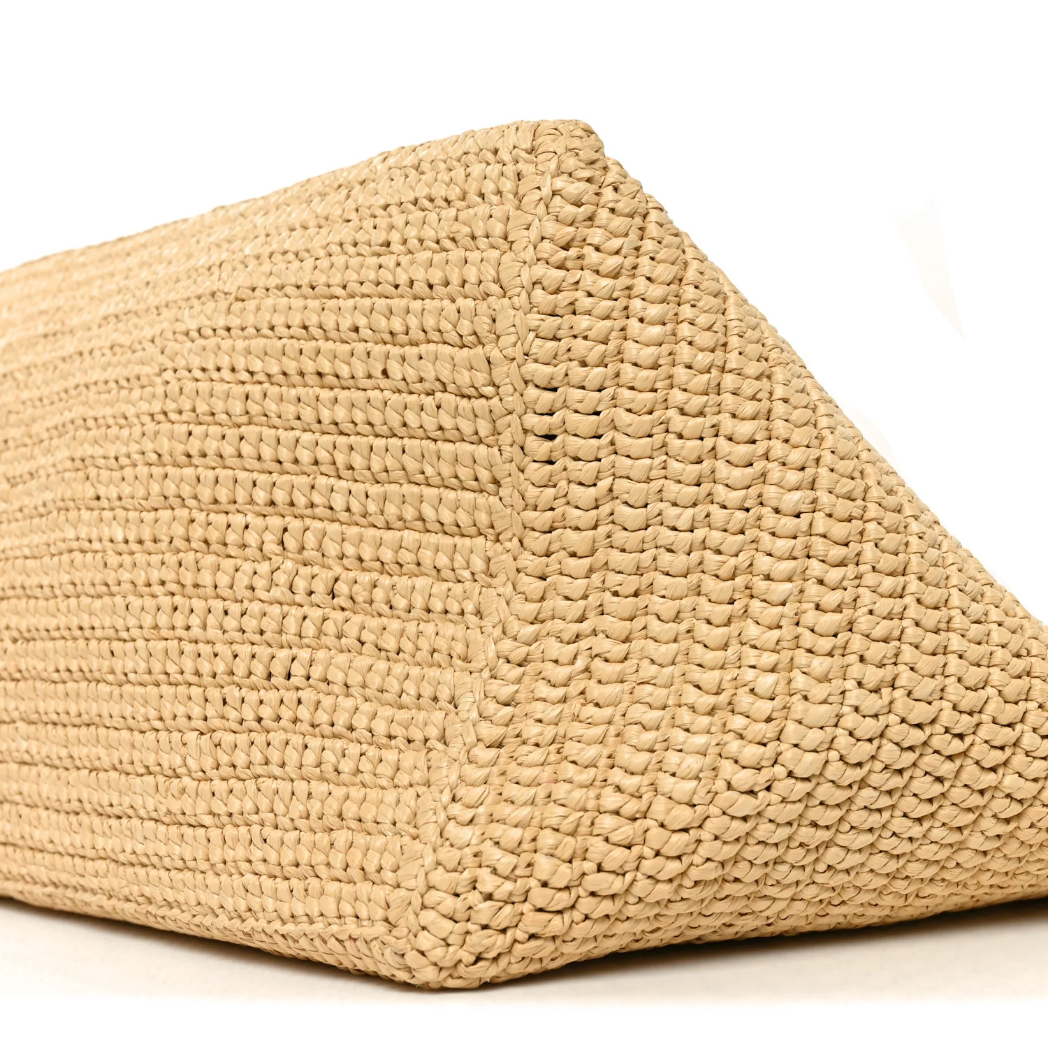 Raffia Logo Tote Naturel