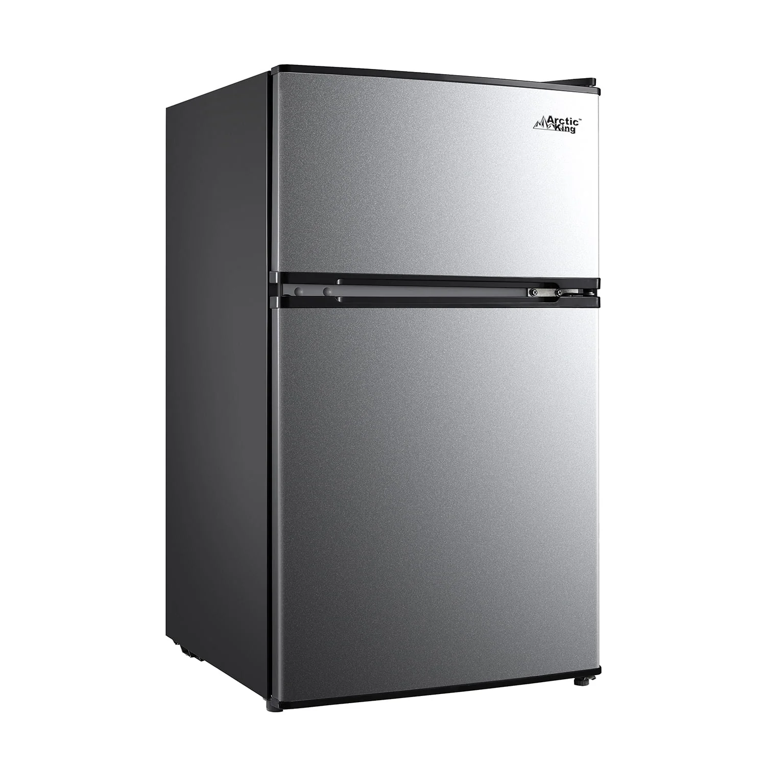 Arctic King 3.2 cu ft Two Door Mini Fridge with Freezer, Stainless Steel, E - Star, ARM32D5ASL