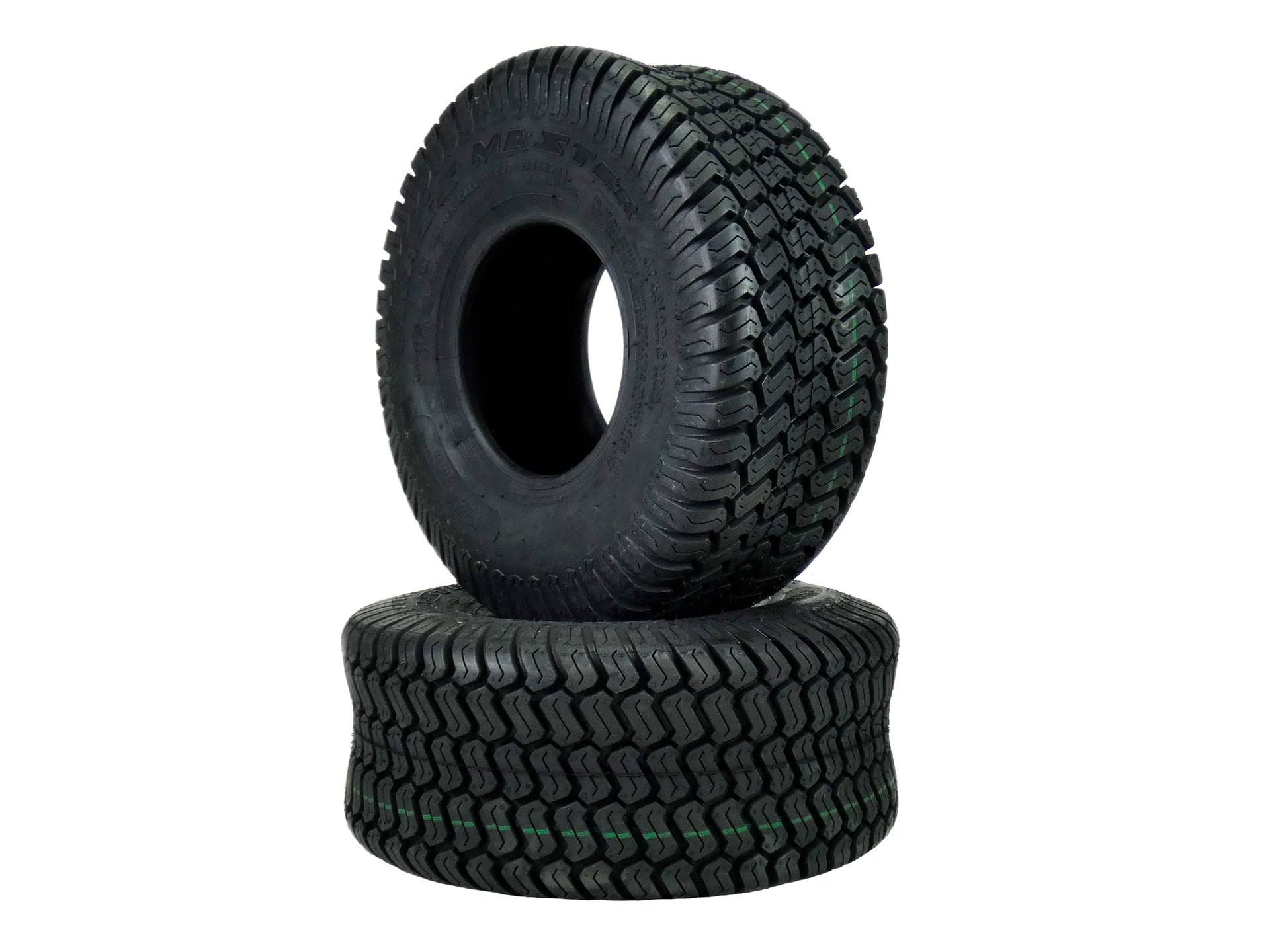 Set of 2 15x6.00-6 Tubeless Turf Tires Lawn Mower Tractor 4 Ply