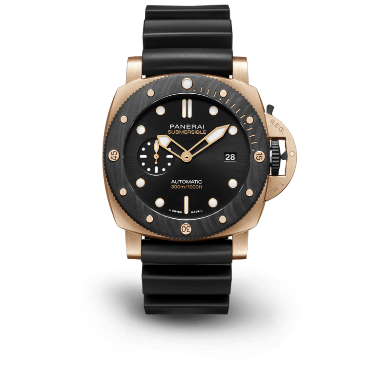 [Super Clone]Submersible Black QuarantaQuattro Goldtech™ OroCarbo 44mm
