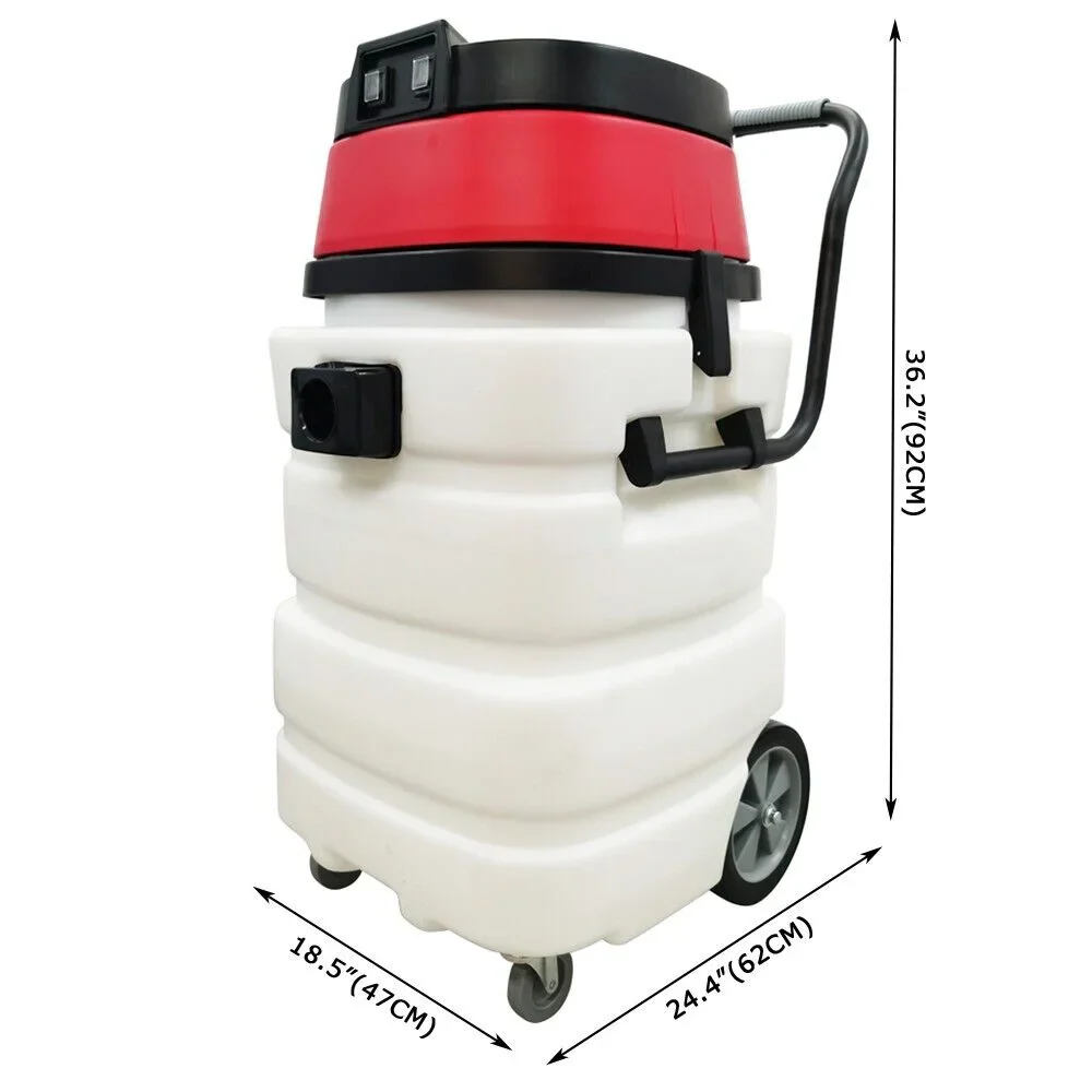 PreAsion 24 Gallon 2-motors Industrial Wet/Dry Vacuum Cleaner Commercial Water Suction Machine 110V