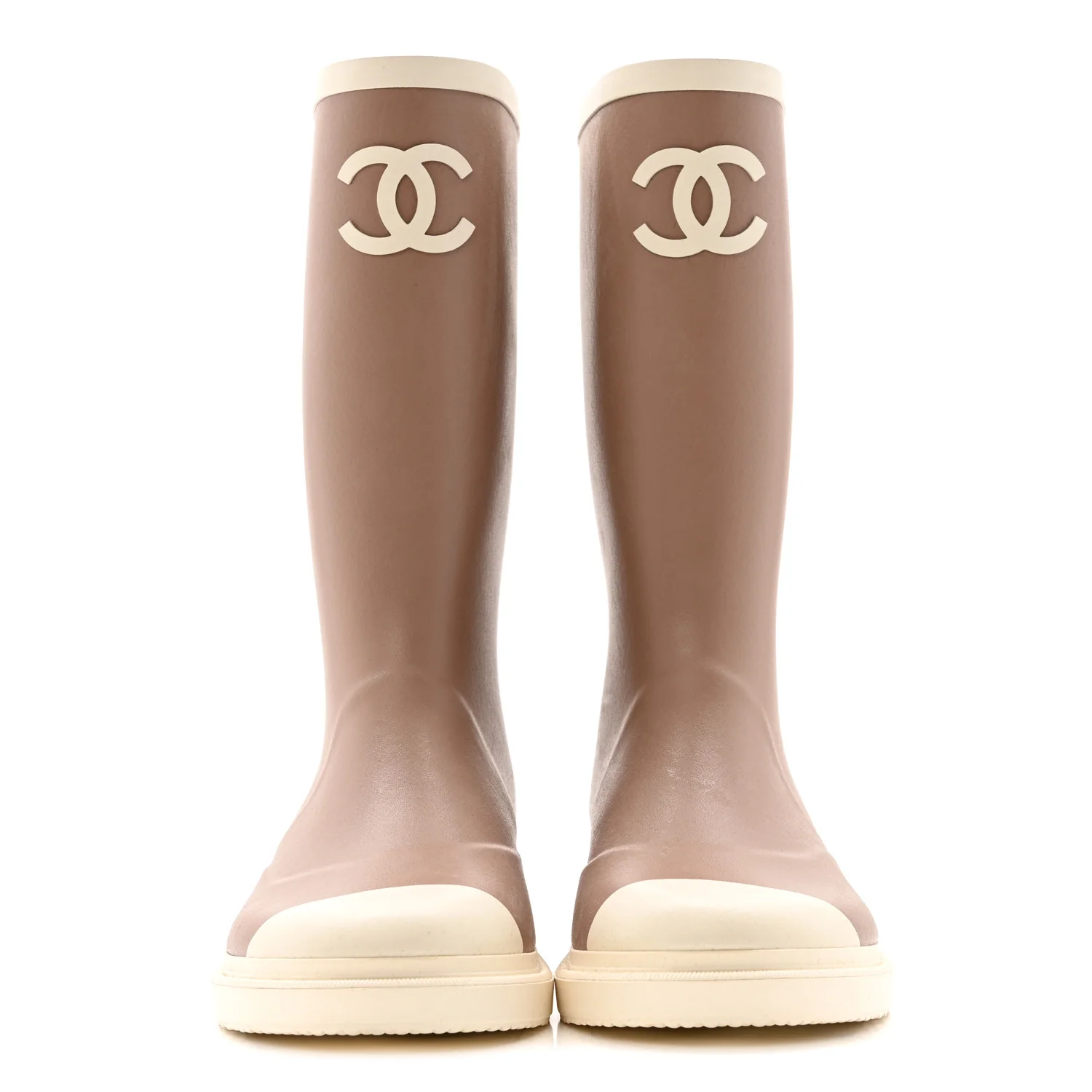 Caoutchouk CC High Boots 38 Beige White