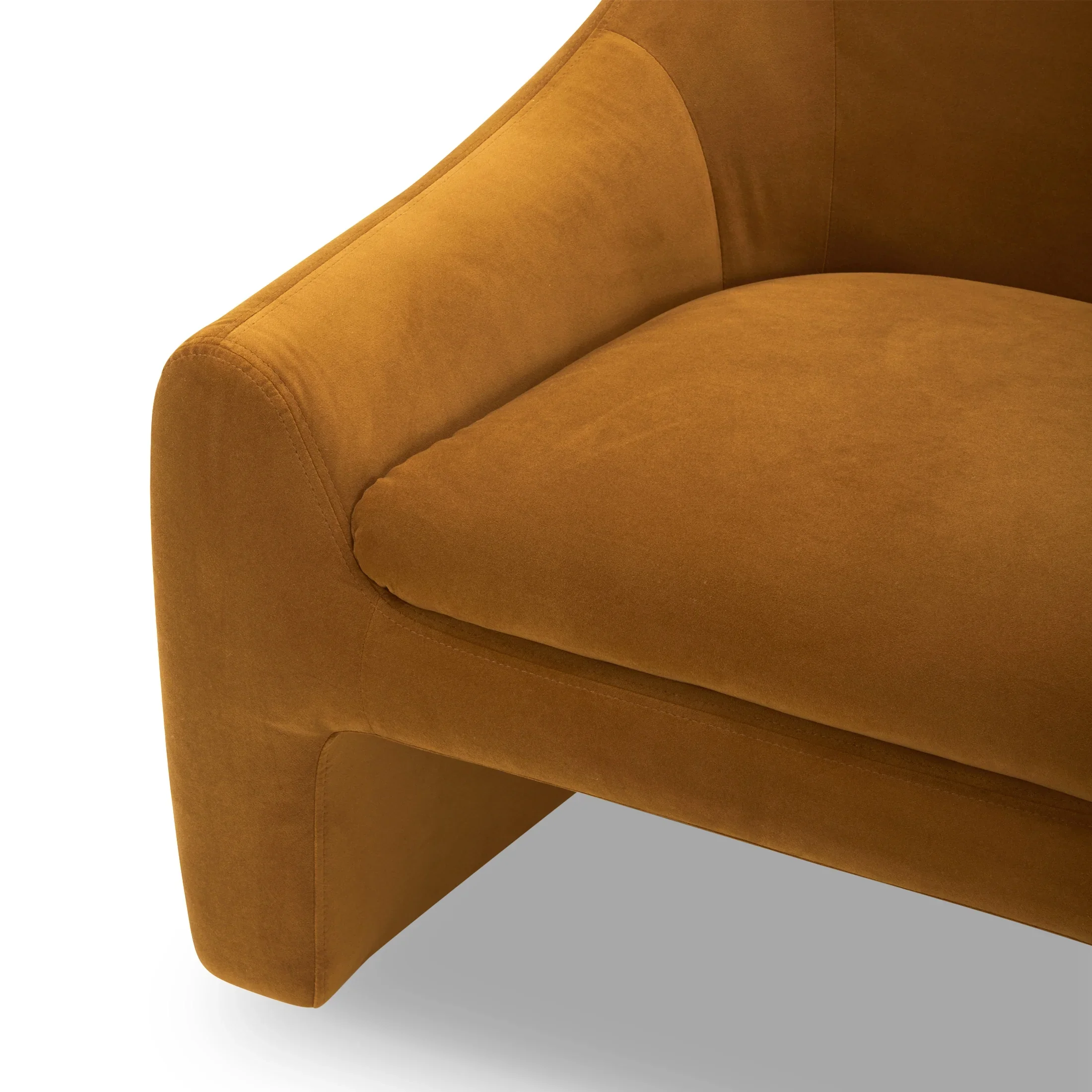 Better Homes & Gardens Emerson Curvy Accent Chair, Truffle Brown Boucle