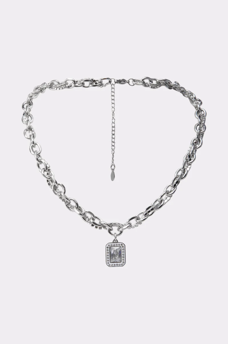SHES EXPENSIVE SILVER NECKLACE - Akira Store