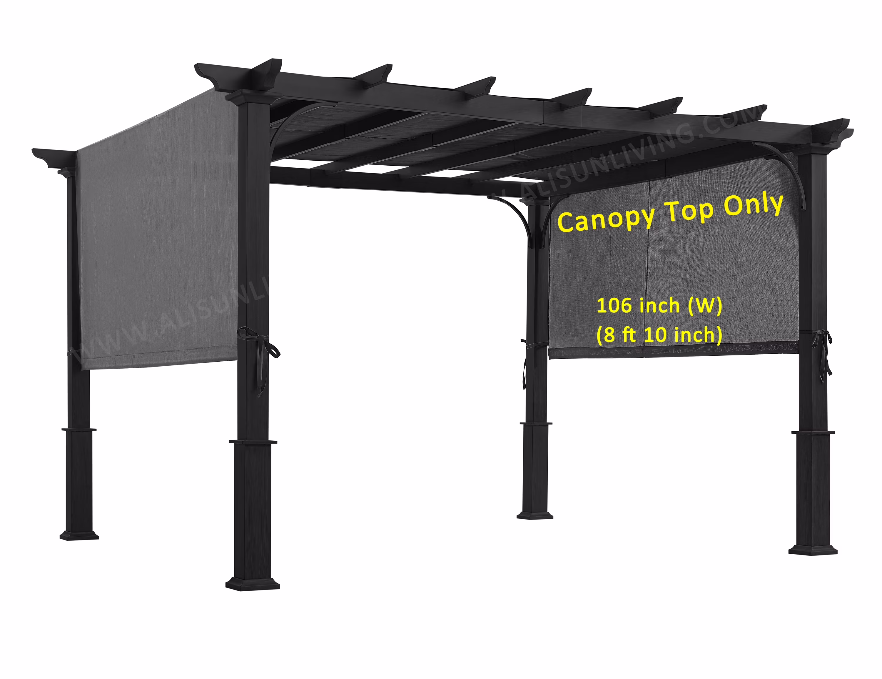 APEX GARDEN Replacement Sling Canopy for 10-ft x 10-ft Pergola (Dimension: 193L x 106W)