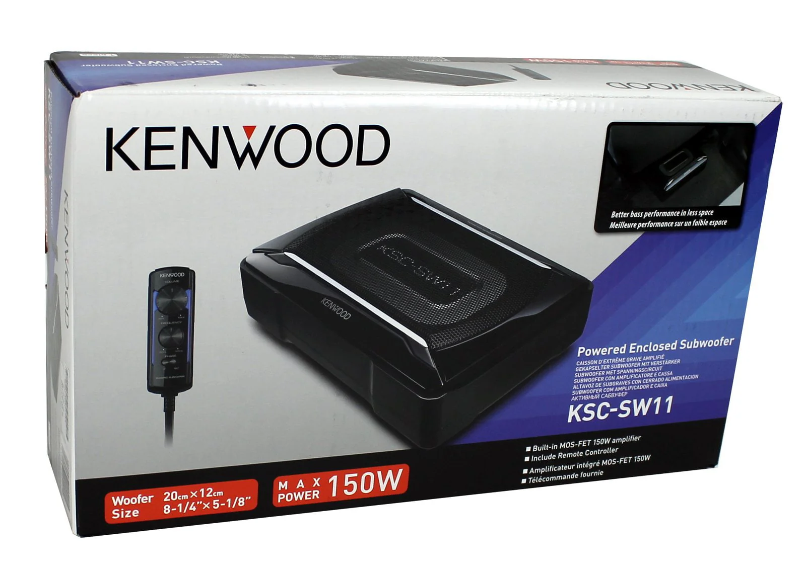 Kenwood KSC SW11 150 Watt Compact Powered Subwoofer with Remote Image 10