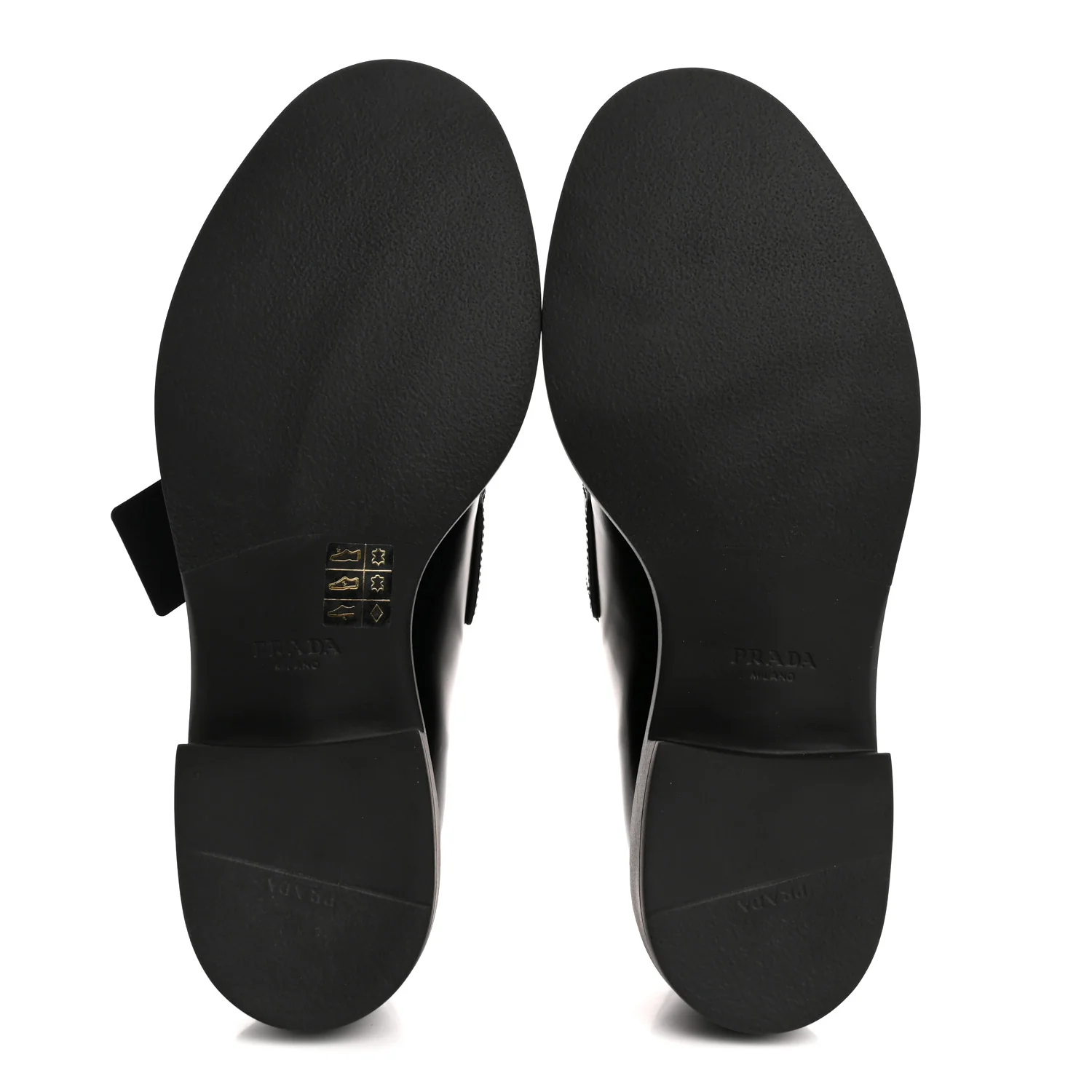 Spazzolato Metal Triangle Logo 50mm Loafers 40.5 Black