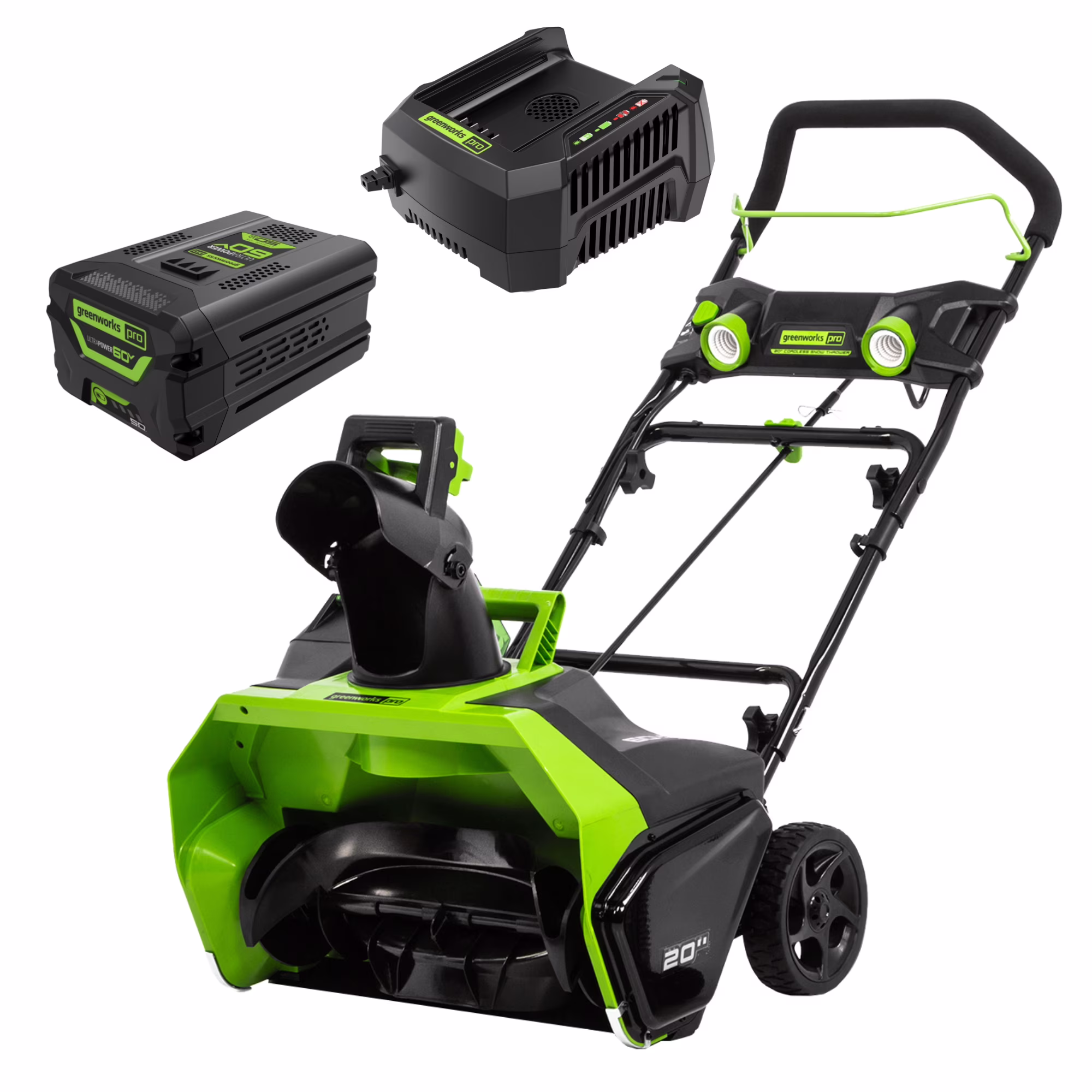 60V 20" Cordless Single-Stage Snow Blower with 5.0 Ah Battery 6A Charger 2608702