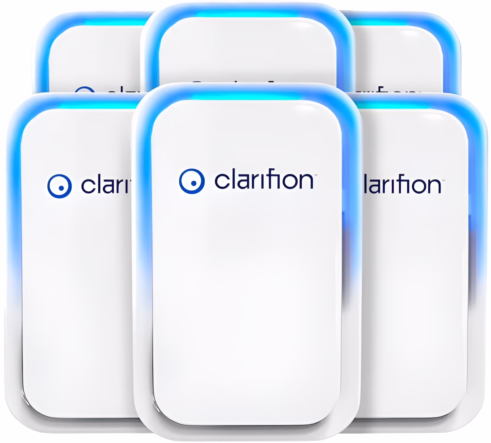 Clarifion - Negative Ion Generator with Highest Output (6 Units) Filterless Mobile Ionizer, Plug in, Eliminates: Smoke, Viruses, Allergens & More