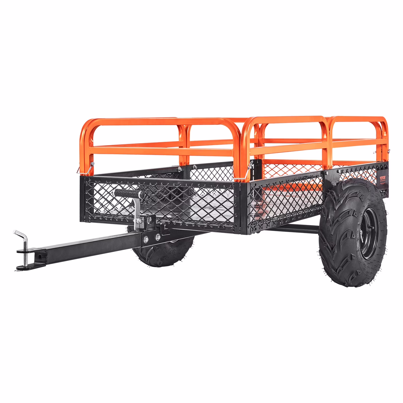 BENTISM Dump Trailer Tow Behind Dump Cart, 1500 lb 15 Cu. Ft, Steel Construction Garden Utility Trailer with Removable Sides for Riding Lawn Mower Tractor
