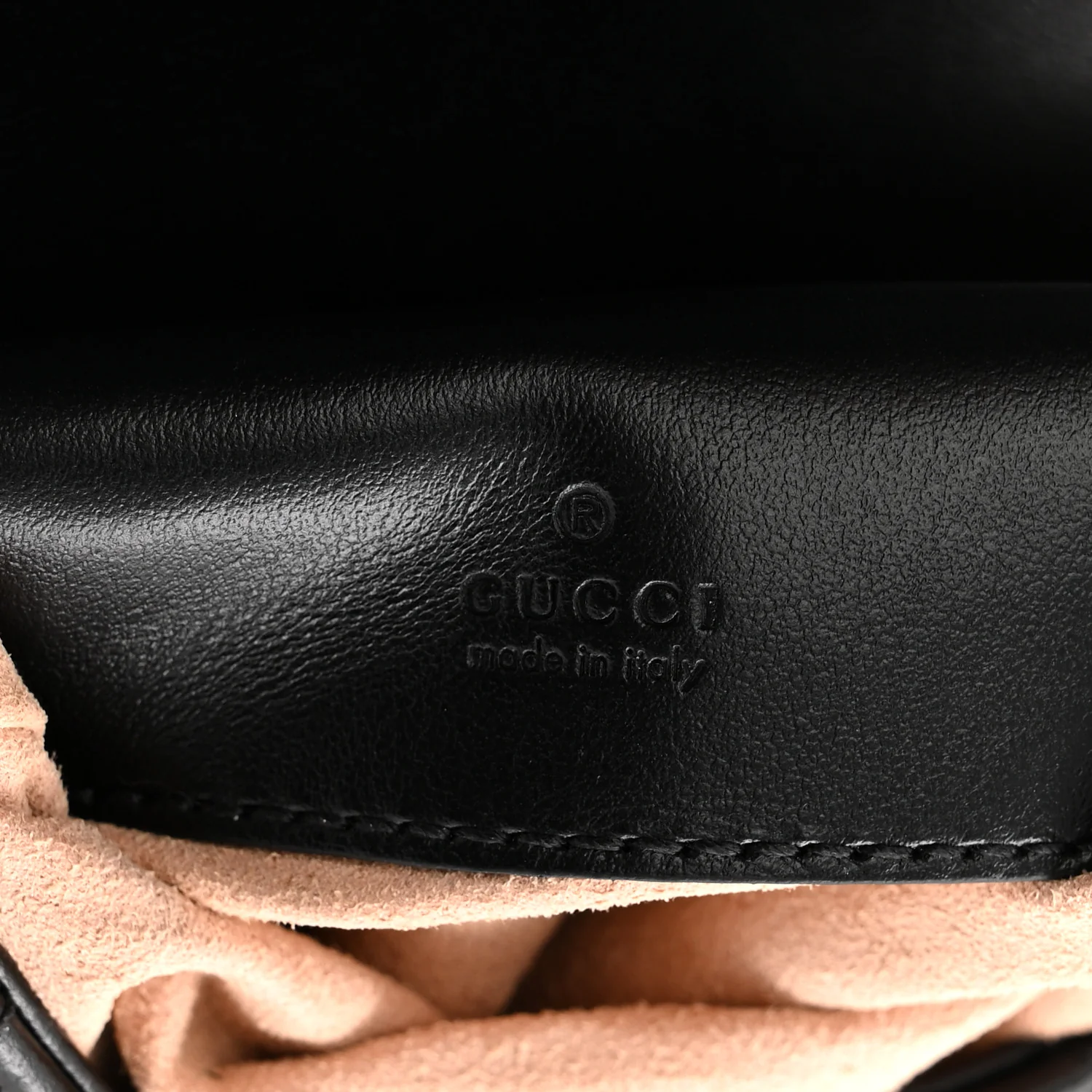 Calfskin Small GG Marmont Phone Crossbody Bag Black