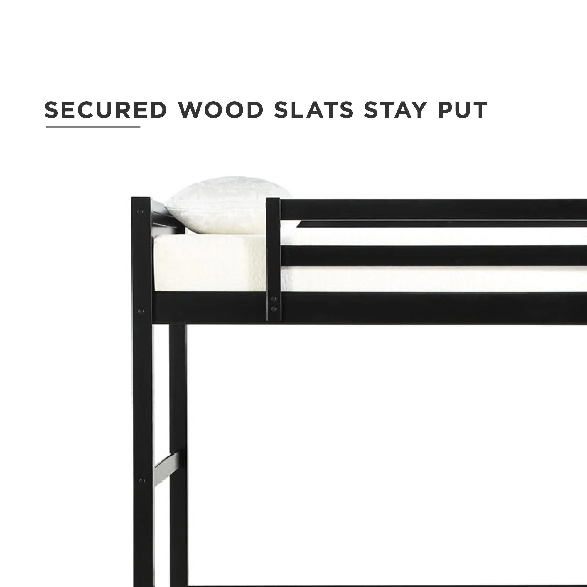 Your Zone Kiarah Twin Loft Bed with Ladder, White