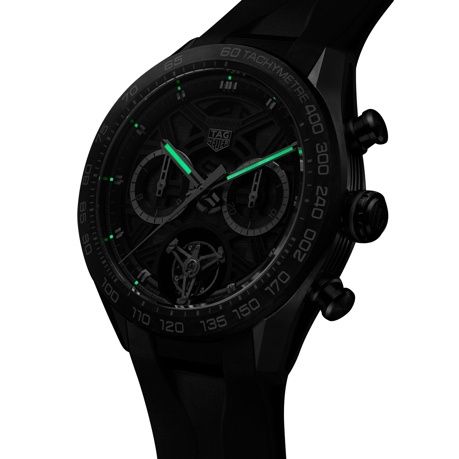 【Super Clone】TAG Heuer Carerra Chronograph Tourbillon Extreme Sport 44mm Mens Watch Black CBU5080.FT6272