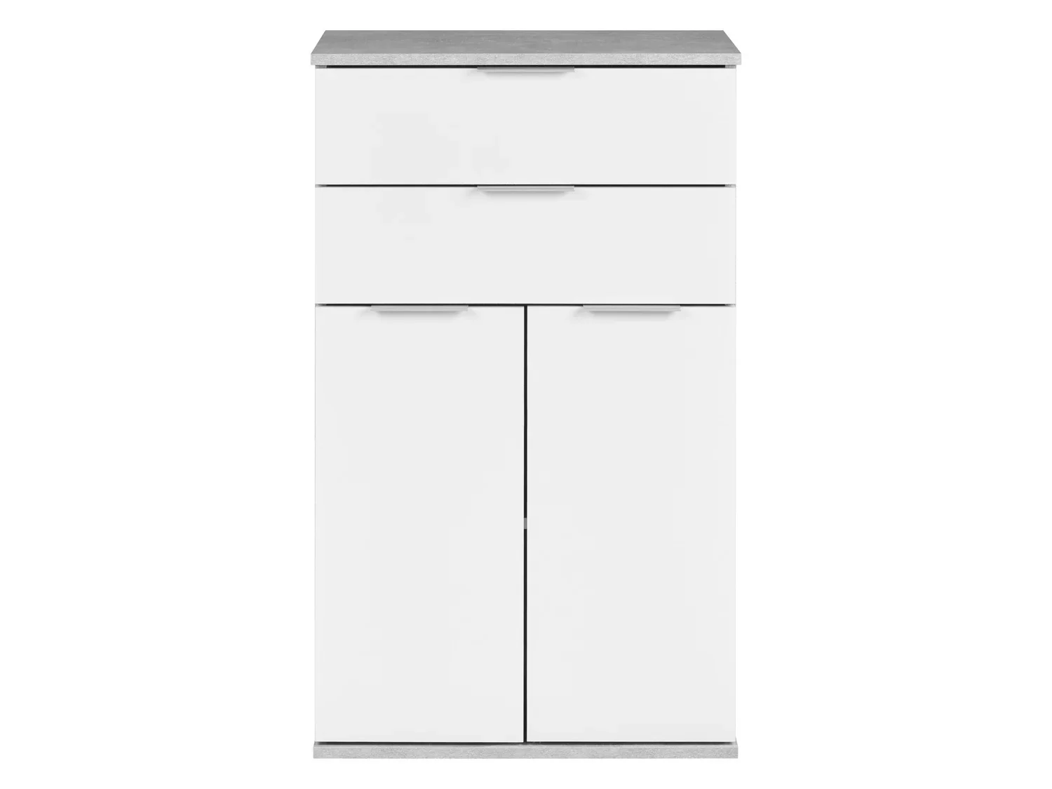 LIVARNO home Meuble bas, 57,6 x 94,8 x 32,9 cm, blanc/imitation bton