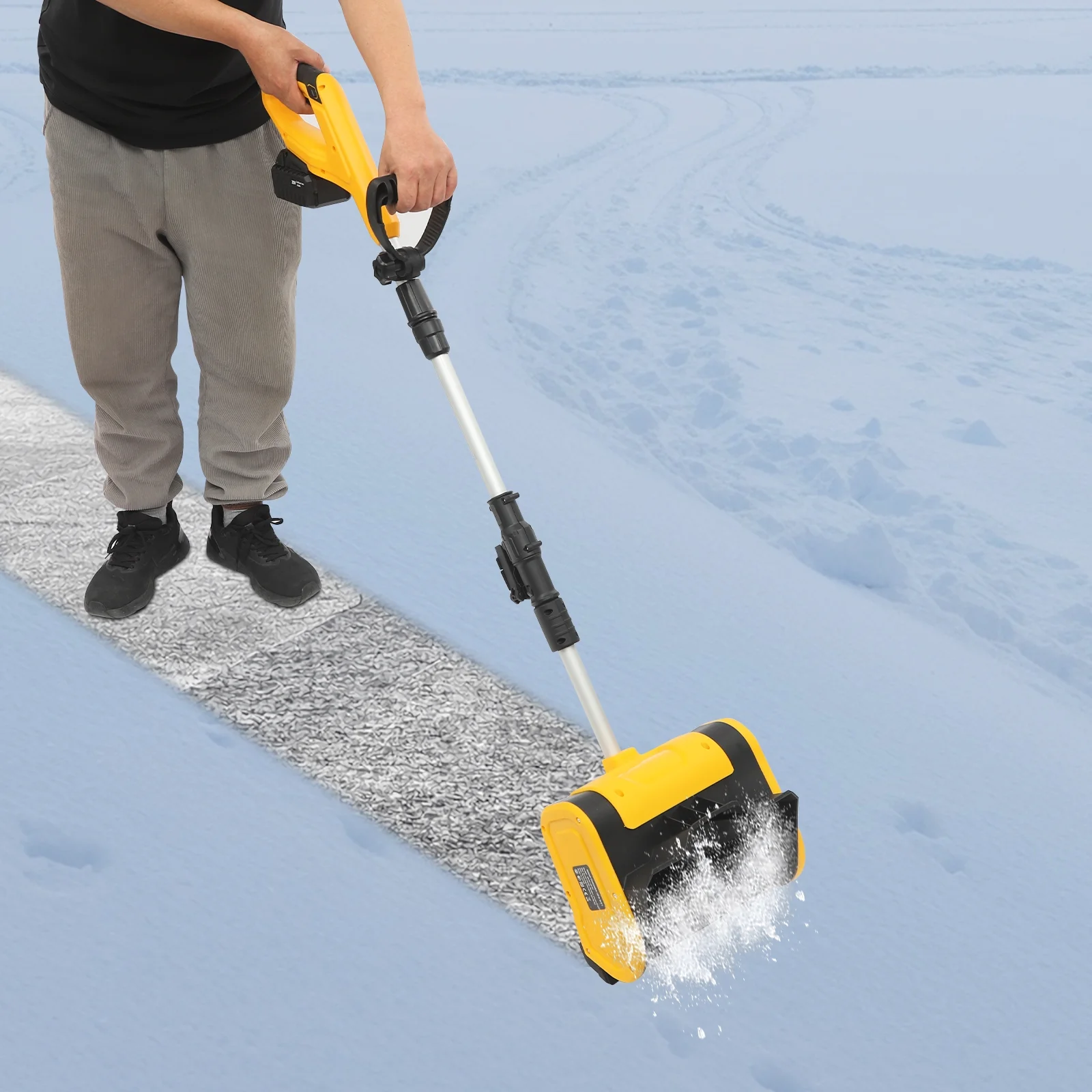 Cordless Snow Shovel, 1200W Cordless Snow Blower, 20V 27in Electric Snow Shovel with 26ft Throwing Distance, Electric Snow Shovel Cordless, Lasting 1hour Work - Image 8