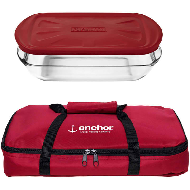 Anchor Hocking 3 Quart Bake & Take Red