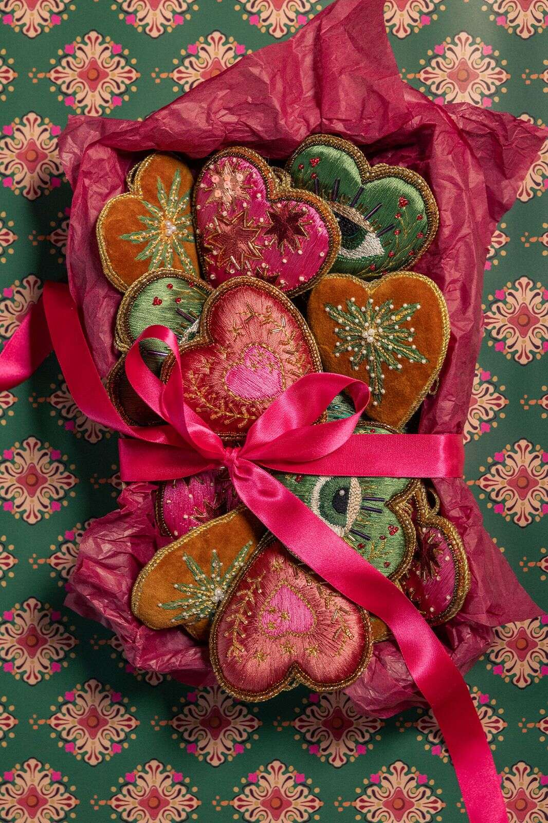 Groene kersthanger met oog