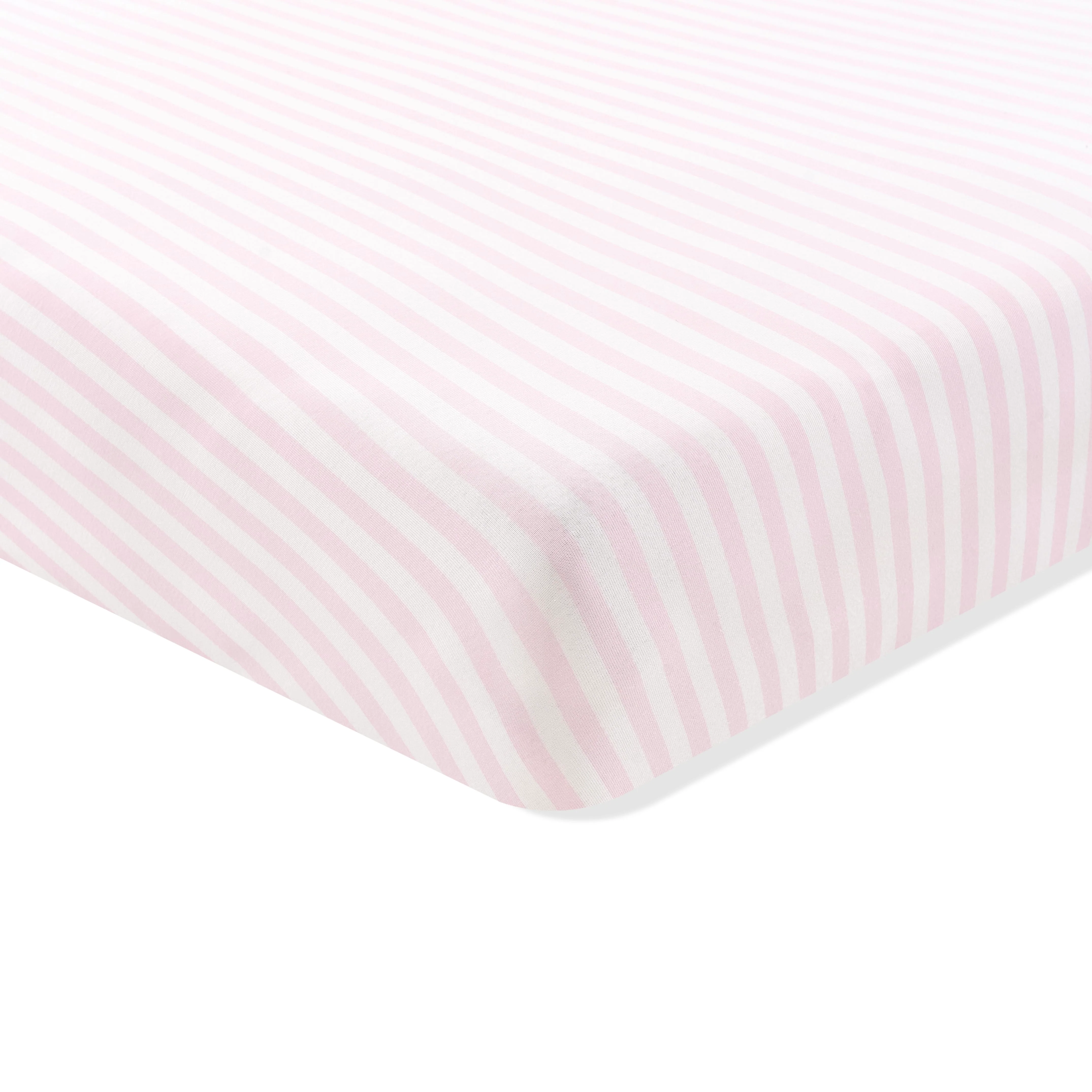 Crib Sheet in Small Sakura Stripe