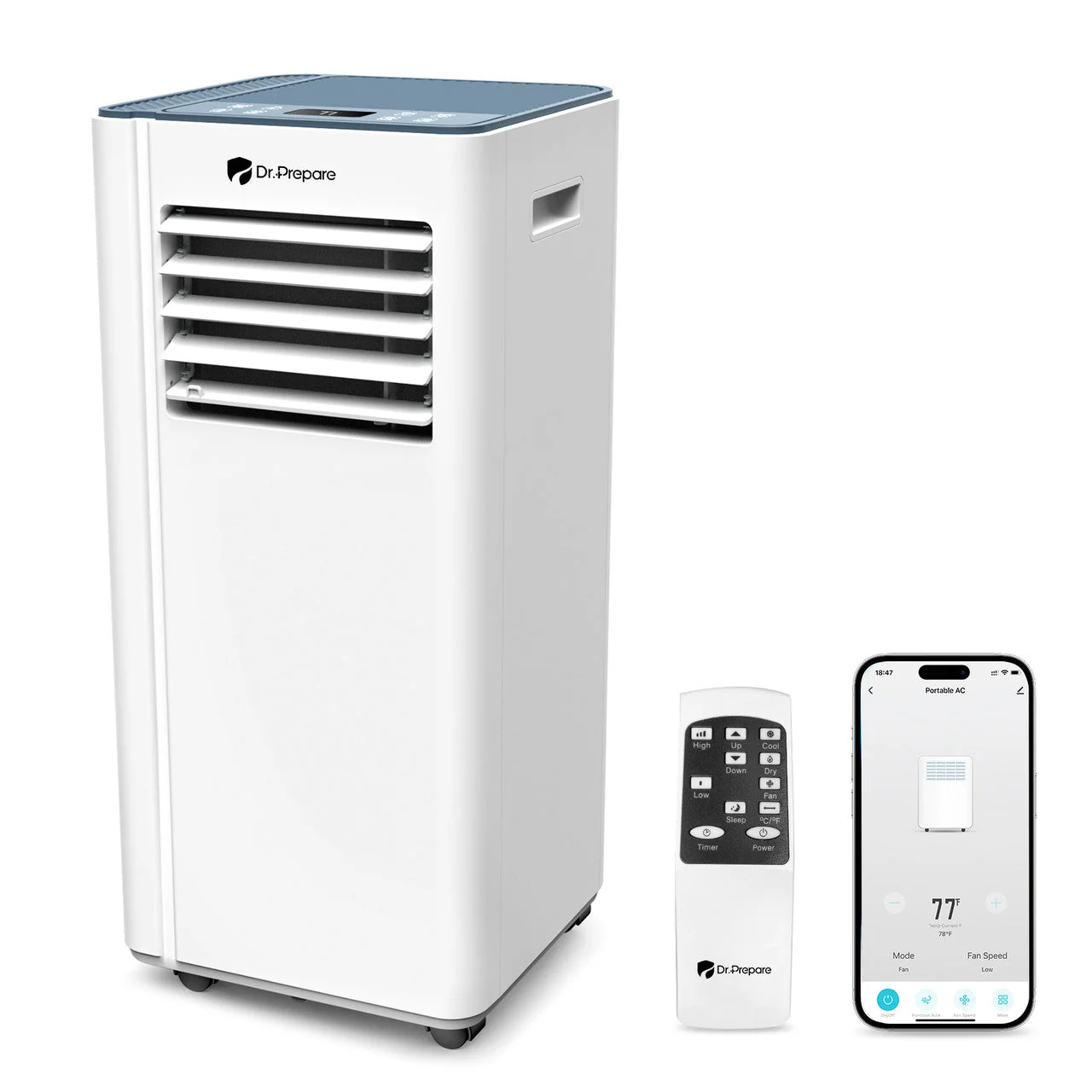 Dr.Prepare 8000 BTU Smart WiFi Portable Air Conditioner