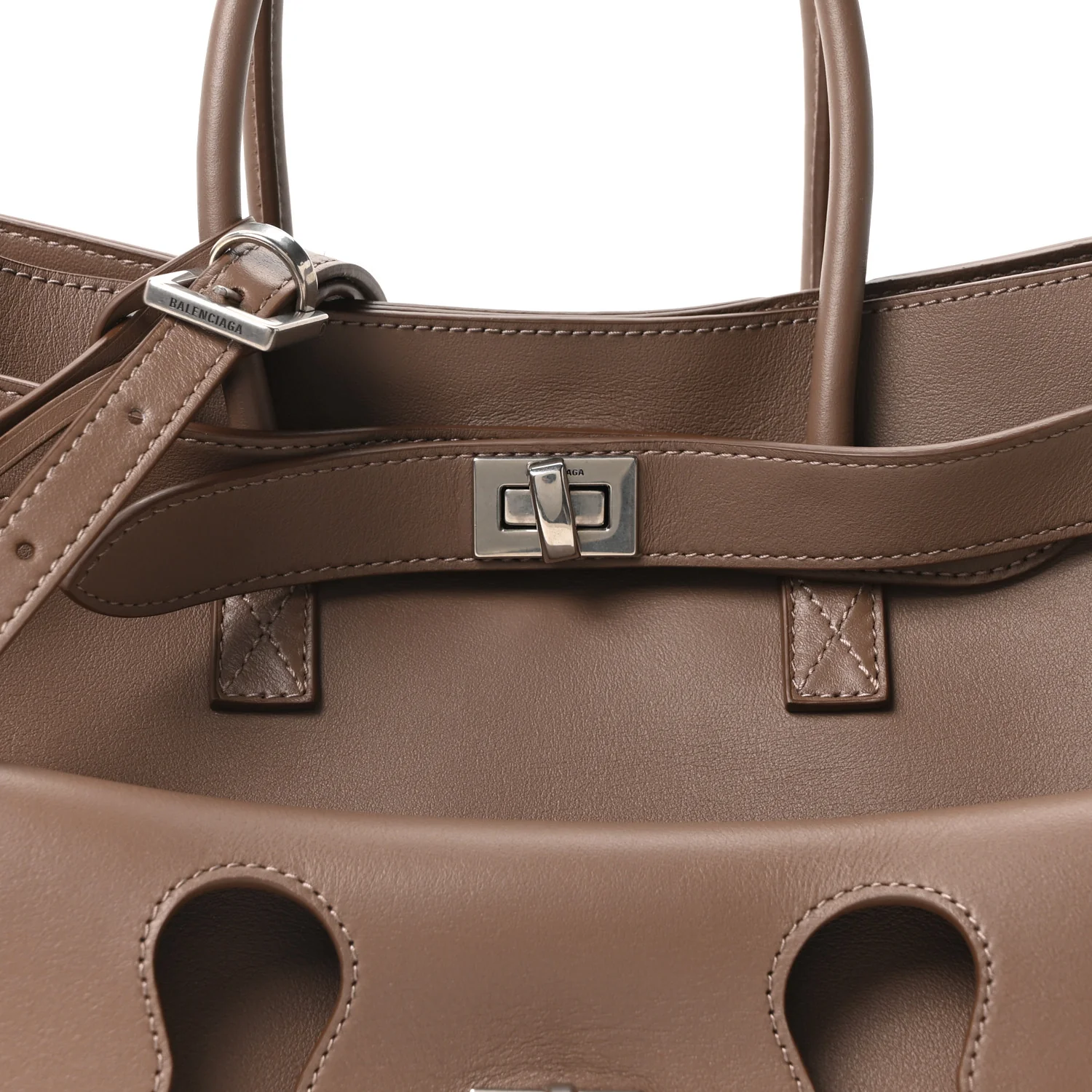 Smooth Calfskin Small Bel Air Carry All Bag Taupe