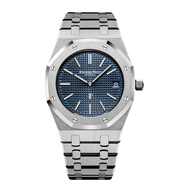 [Super Clone]Audemars Piguet Royal Oak Jumbo Extra-Thin Stainless Steel Blue dial Watch 15202ST