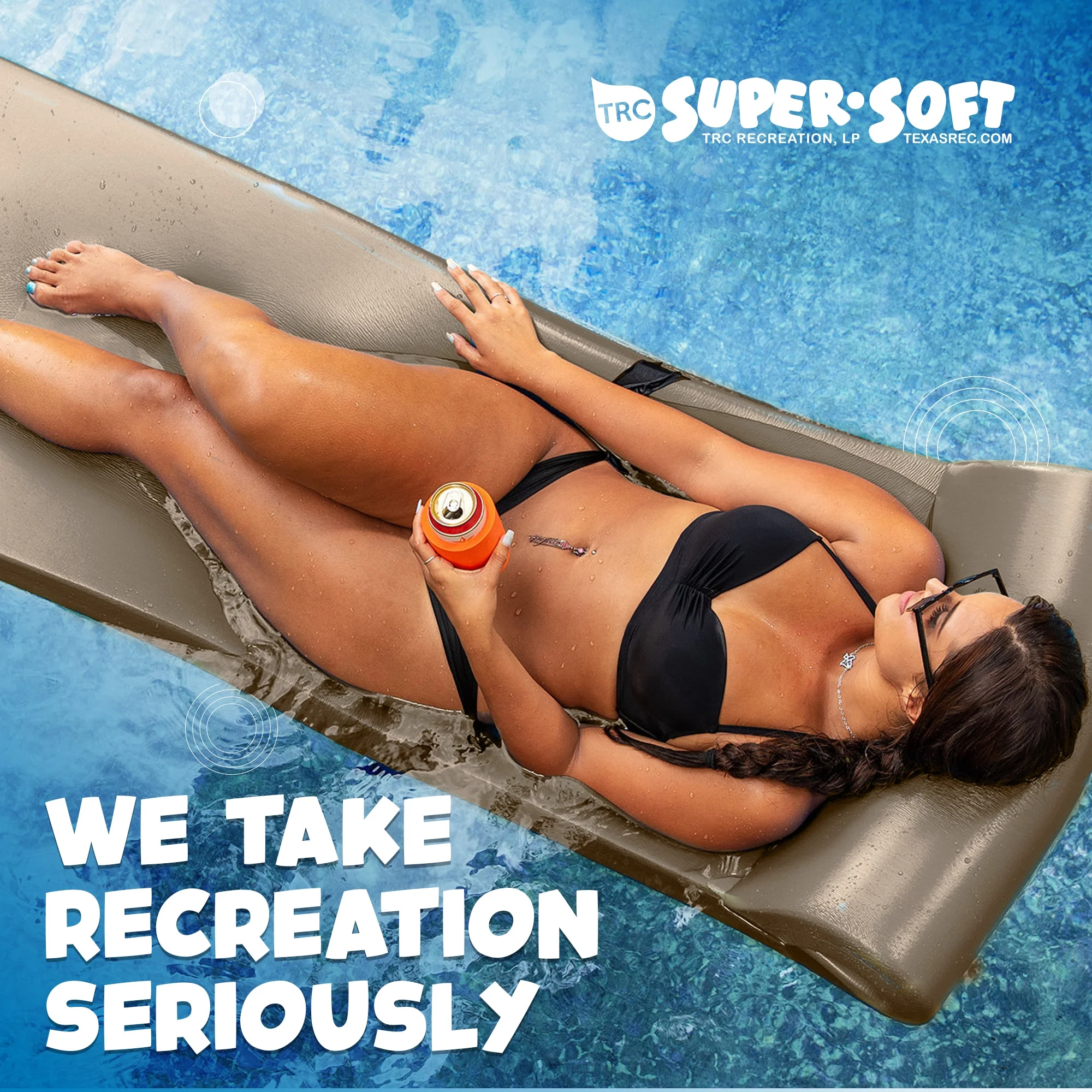 Sunsation 1.75" Thick Foam Pool Float Lounger w/ Headrest, 2 Pack, Bronze - Image 5