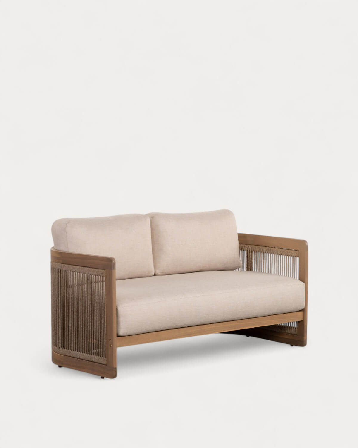 Mares - Sofá 2 Plazas de Jardín de Madera de Acacia con Cojines Mares