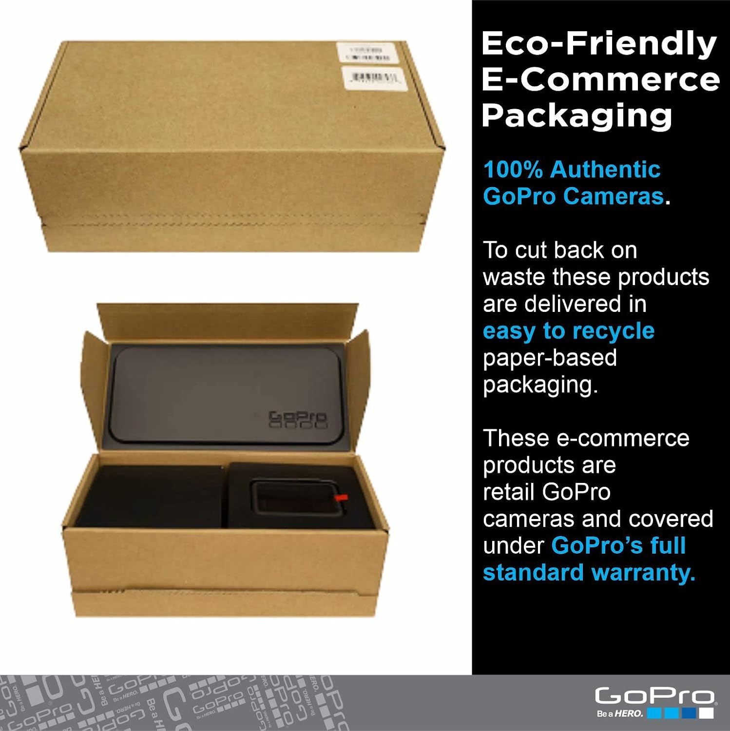 GoPro HERO10 Black- E-Commerce Packaging - Waterproof Action Camera with Front LCD & Touch Rear Screens  5.3K60 Ultra HD Video
