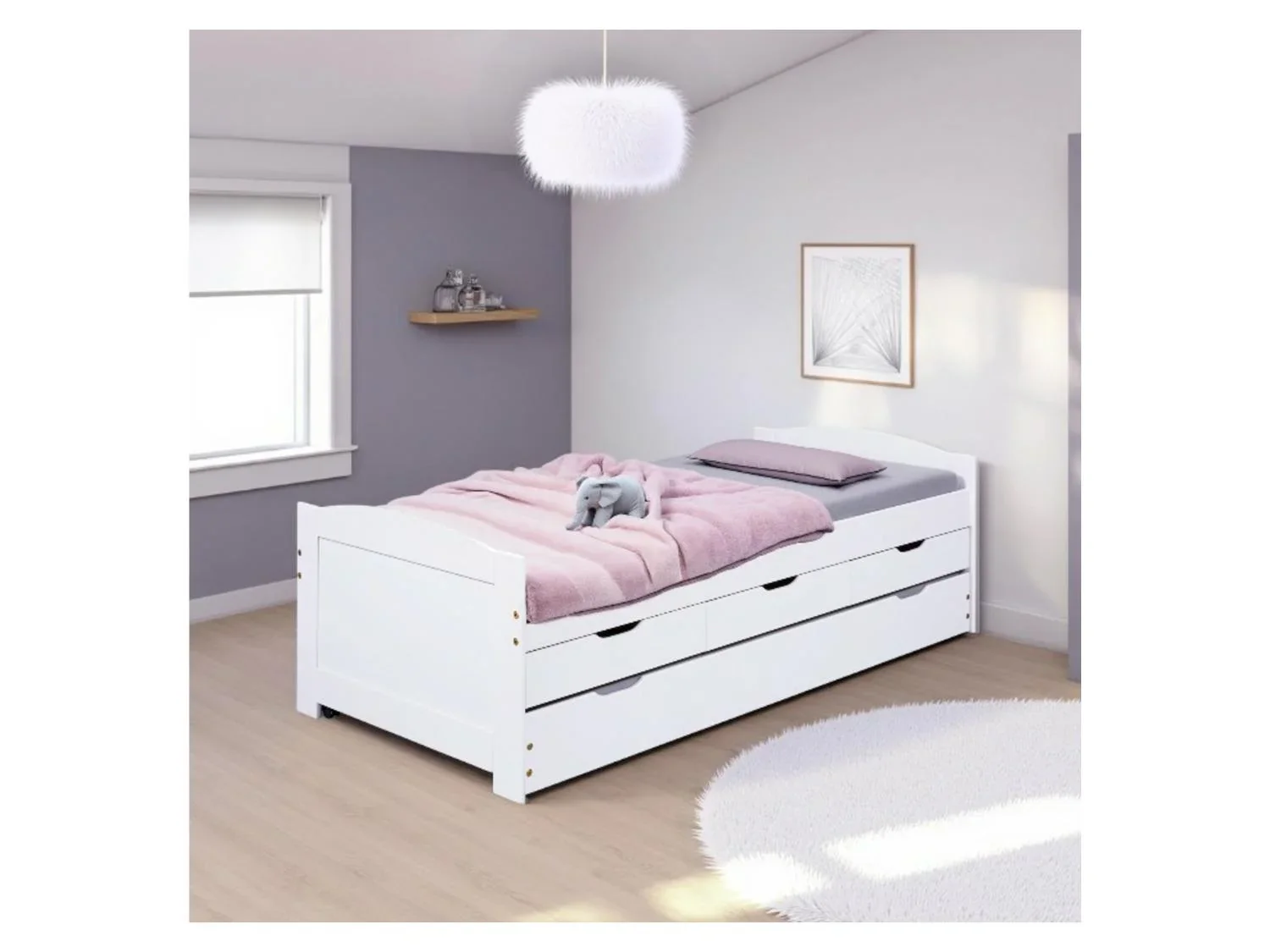 Inter Link Lit banquette 3 tiroirs, 205 x 63 x 96 cm