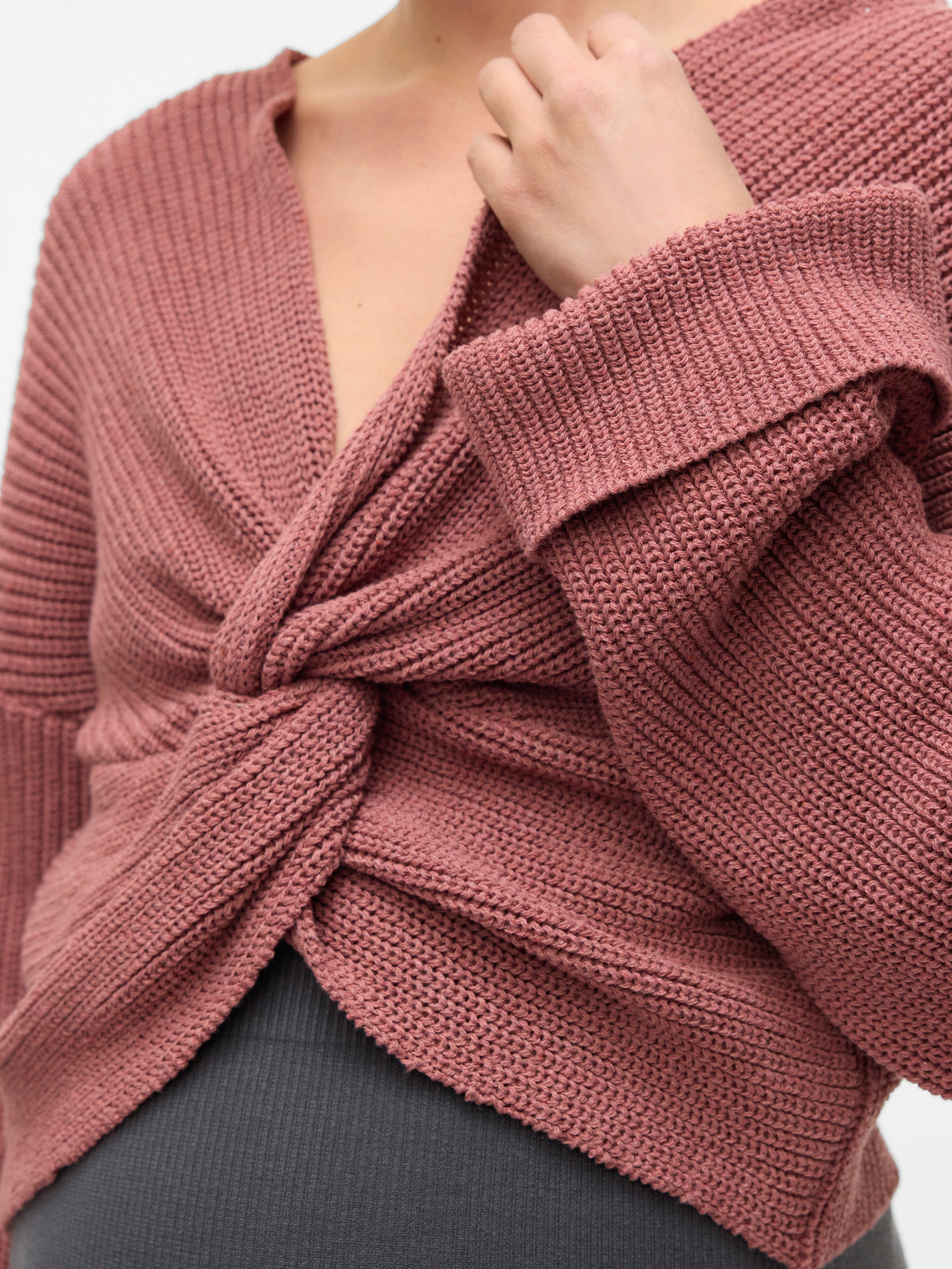 VERO MODA® Regular Fit V-Neck Fold-up cuffs Dropped shoulders Pullover