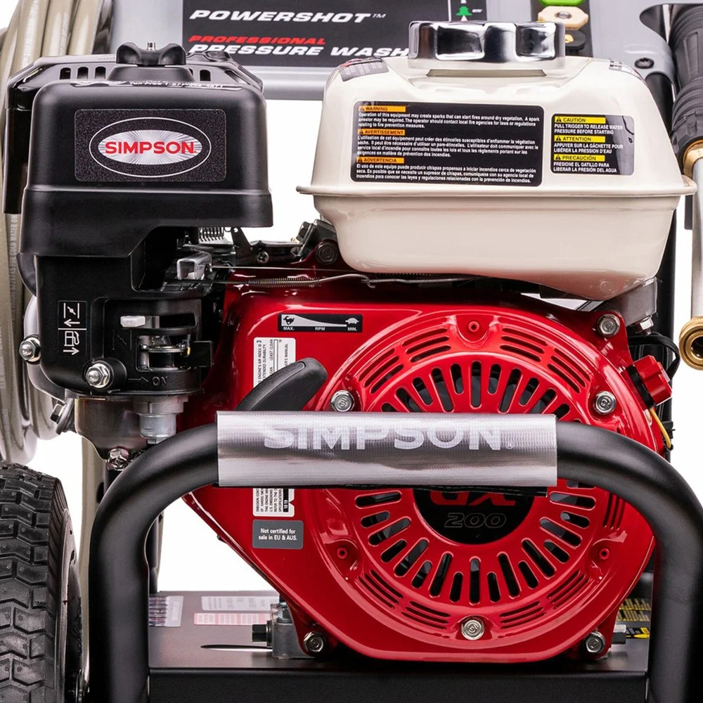 Simpson Powershot 3600 Psi at 2.5 GPM Honda? GX200 with Triplex Pump Cold Water Professional Gas Pressure Washer, 0 Voltage