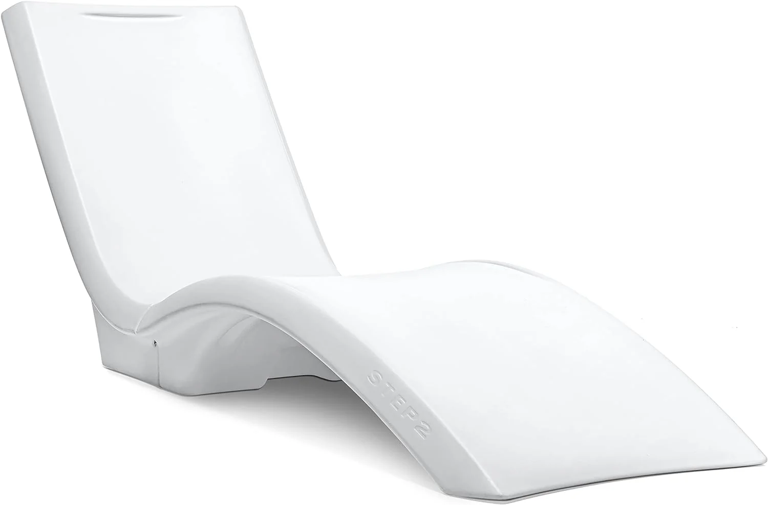 Pool Lounger, Fade-Resistant, Waterproof Patio Furniture, Pool Lounge Chair for Sun Shelf, Use in Pools with Shelves Up to 9-Inches Deep or Outside Pool Deck, Weighted, White