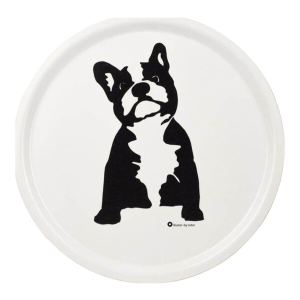 Buster serveringsbrett 38x38 cm hvit/svart