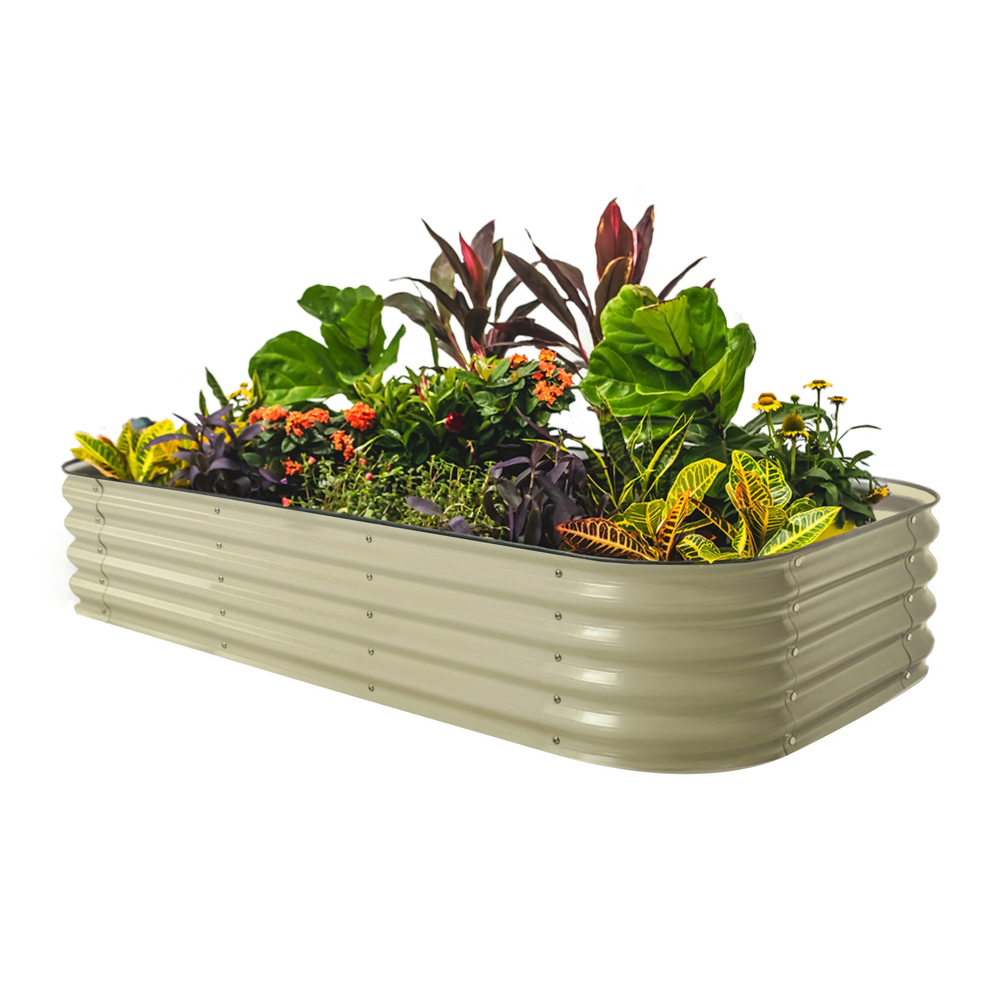 Vego Garden 14” Tall 10 in 1 Modular Metal Raised Garden Bed Kit